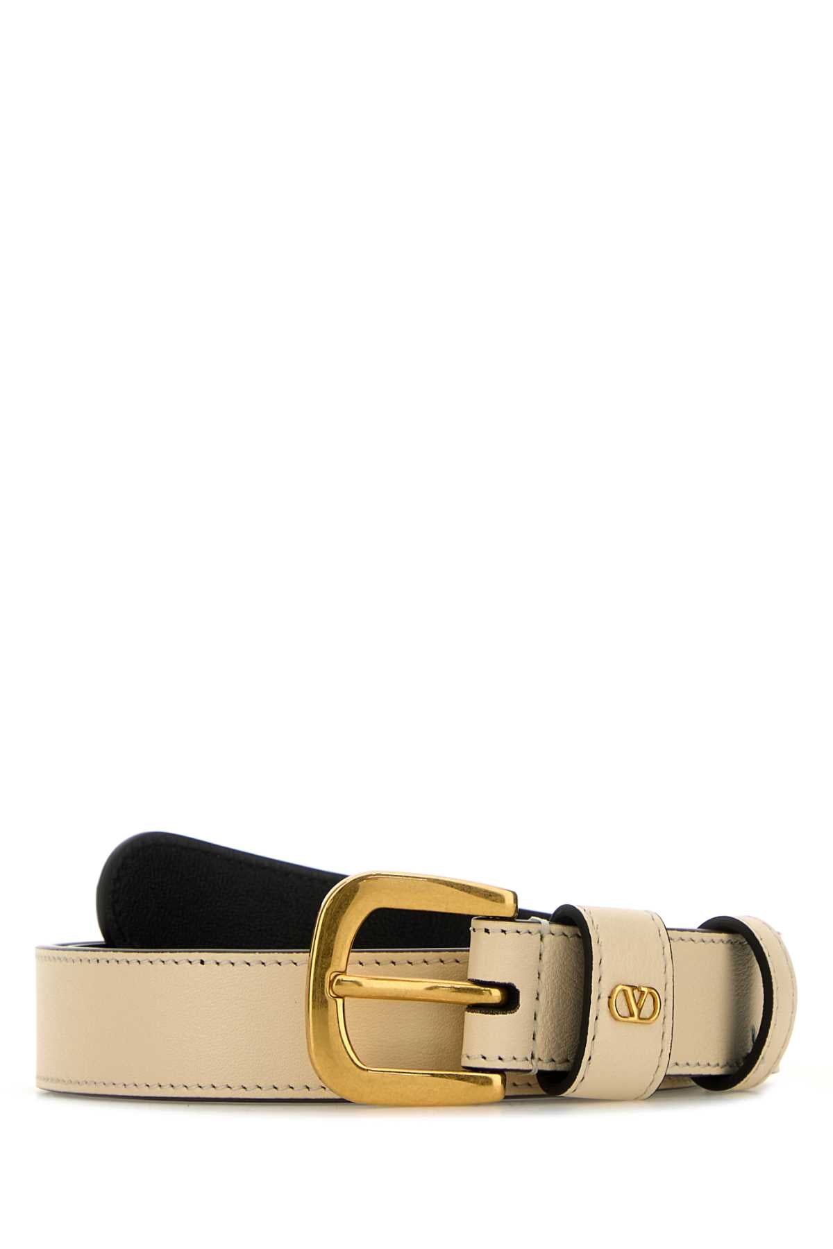 Valentino Garavani Women Ivory Leather Belt VALENTINO GARAVANI
