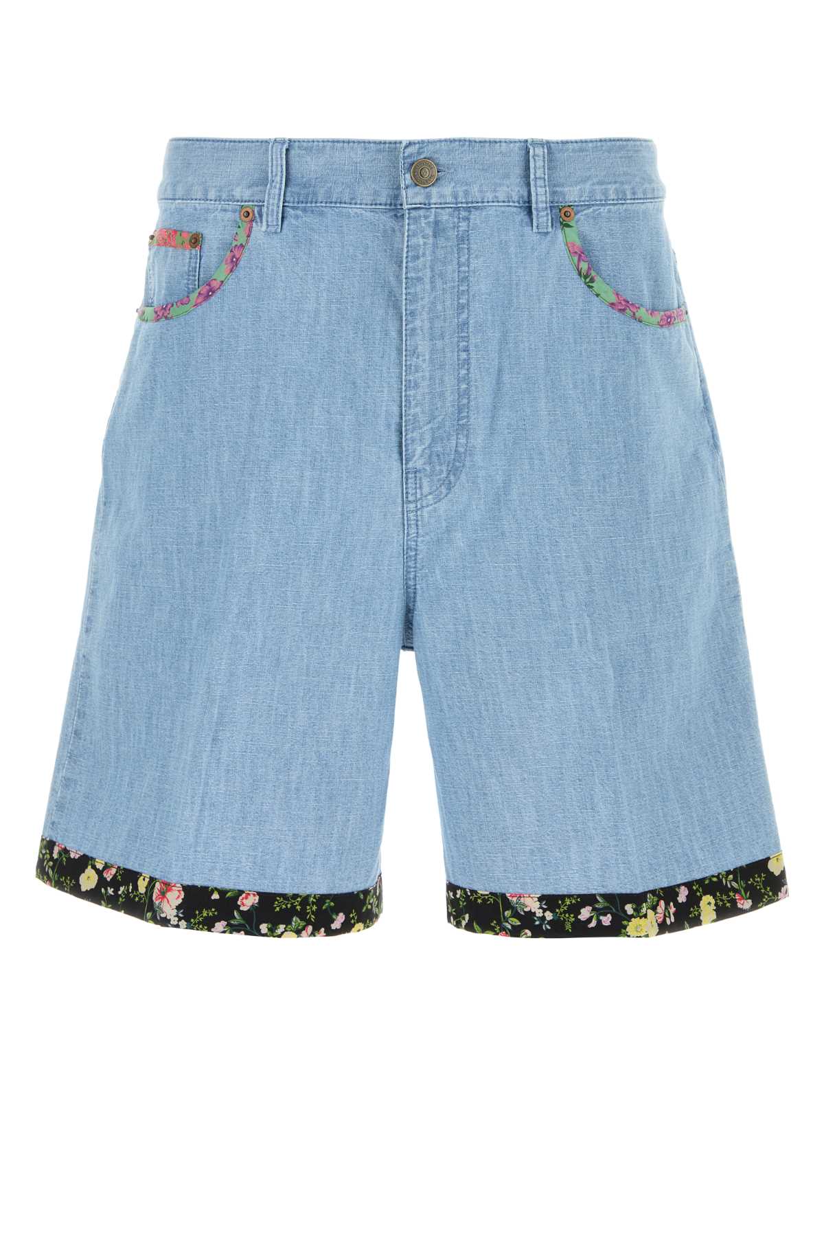 Valentino Garavani Men Denim Bermuda Shorts VALENTINO GARAVANI