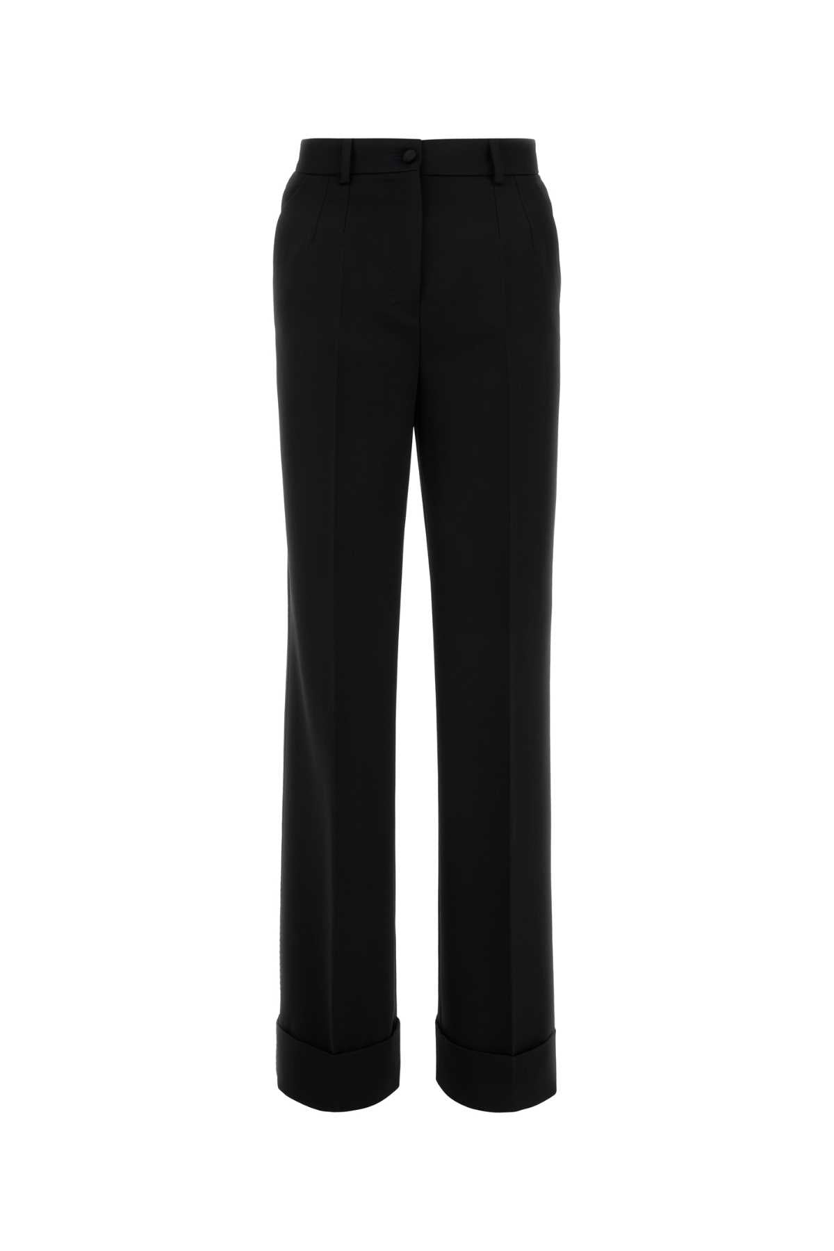 Dolce & Gabbana Women Black Wool Pant DOLCE & GABBANA