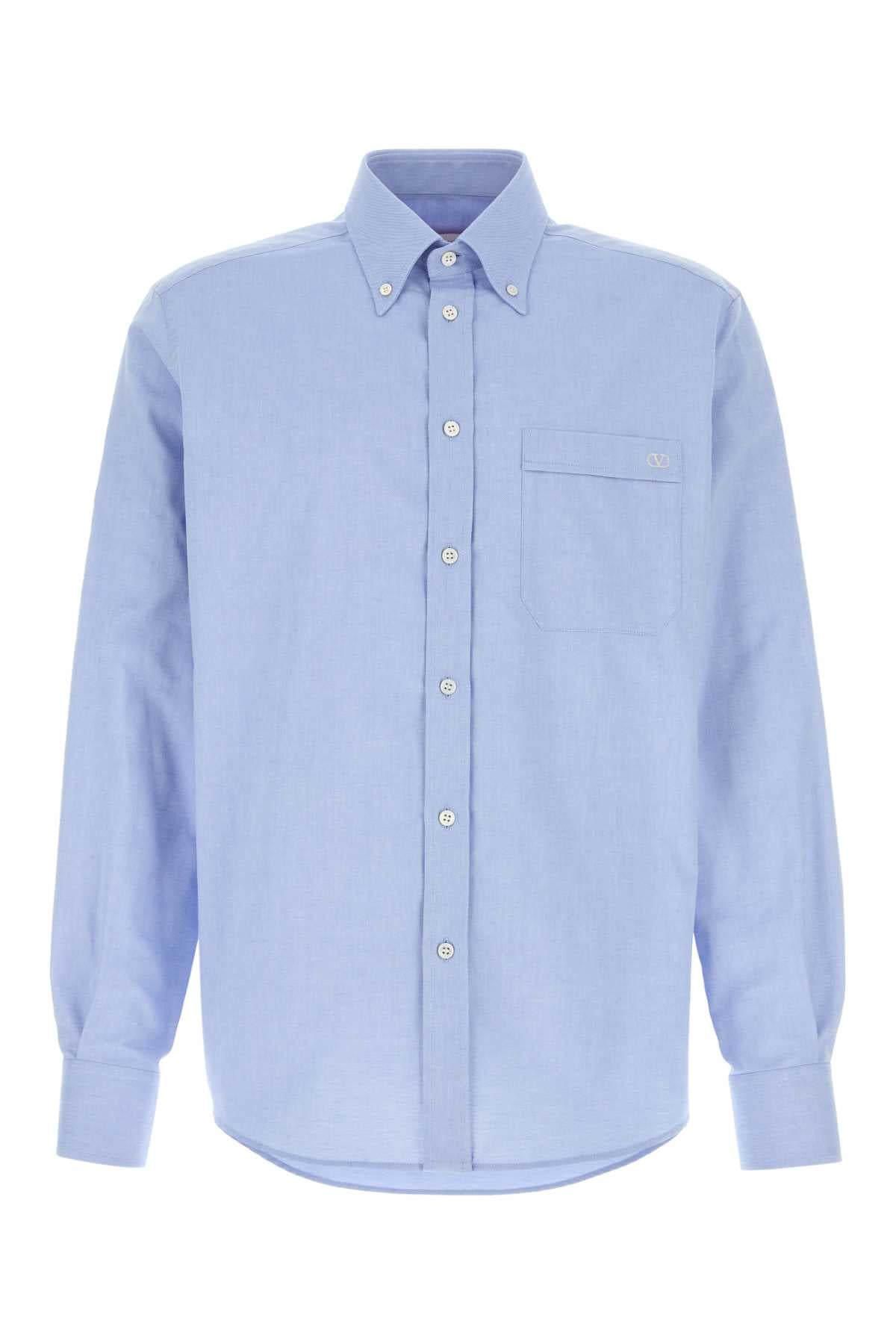 Valentino Garavani Men Powder Blue Oxford Shirt VALENTINO GARAVANI