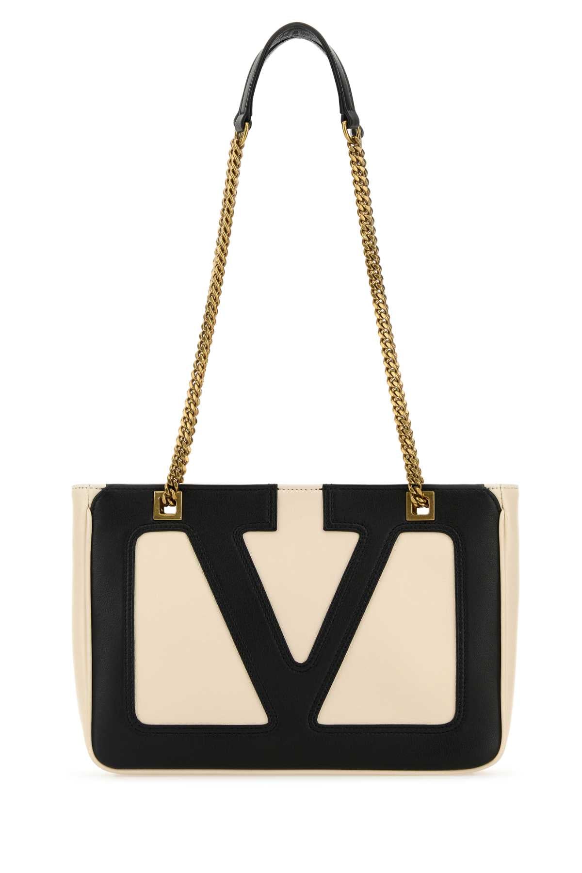 Valentino Garavani Men Ivory Nappa Leather Small Viva Superstar Shoulder Bag VALENTINO GARAVANI