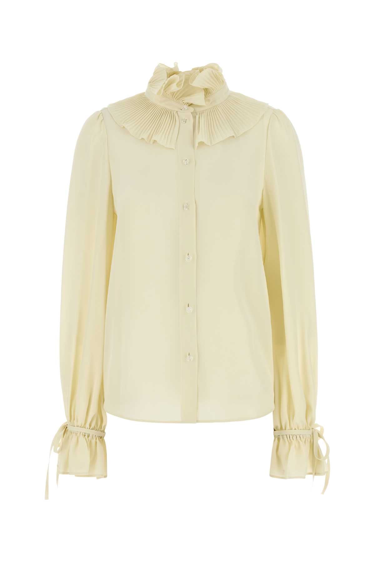 Valentino Garavani Women Cream Crepe Shirt VALENTINO GARAVANI