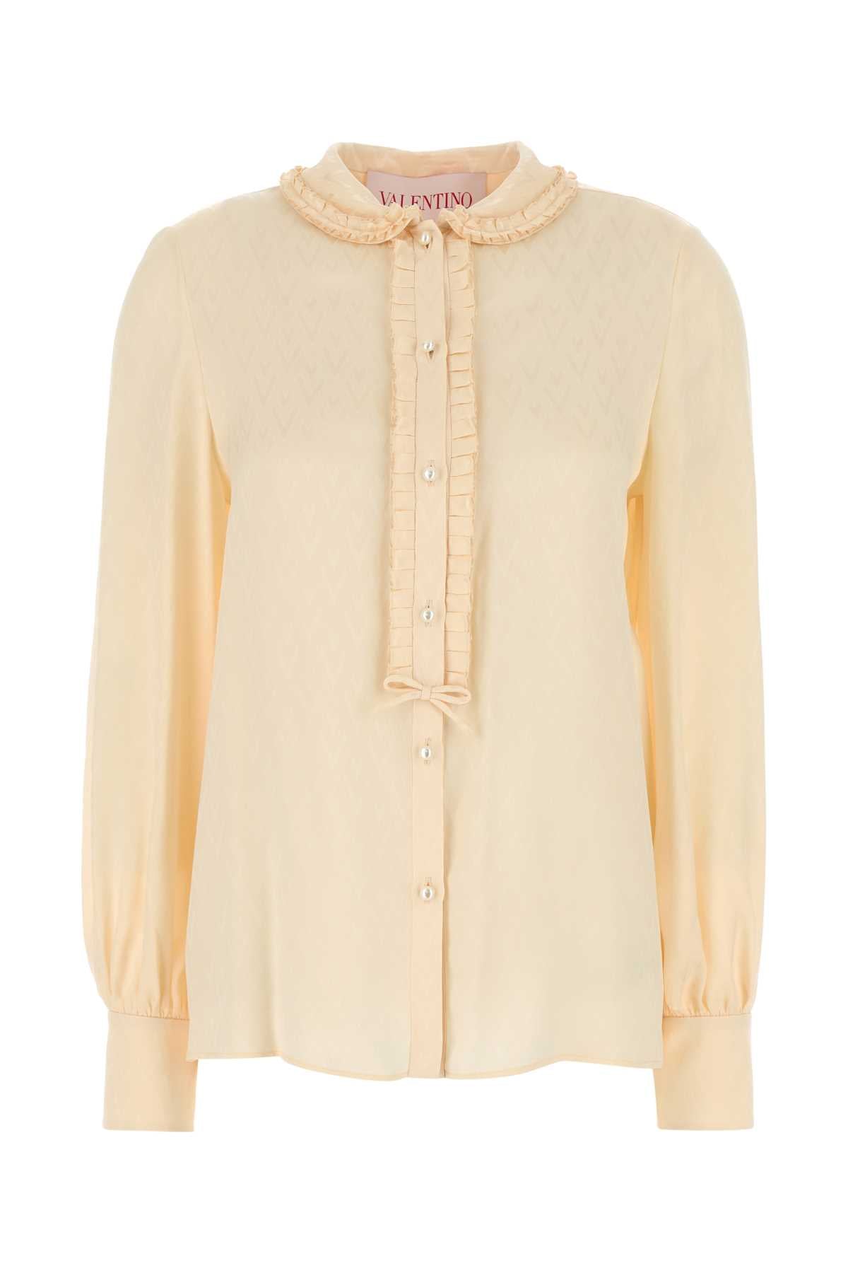 Valentino Garavani Women Cream Silk Shirt VALENTINO GARAVANI