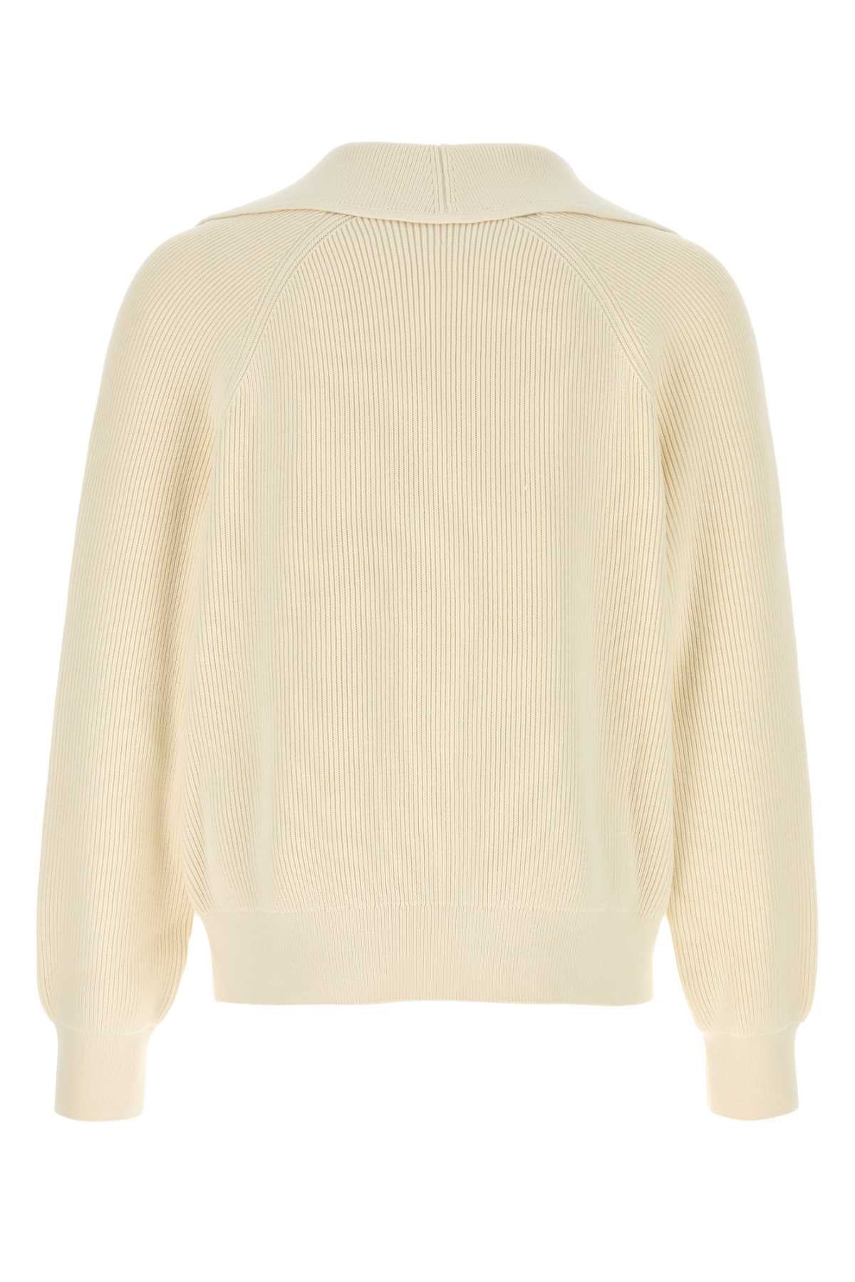 Bottega Veneta Men Cream Cotton Blend Sweater BOTTEGA VENETA