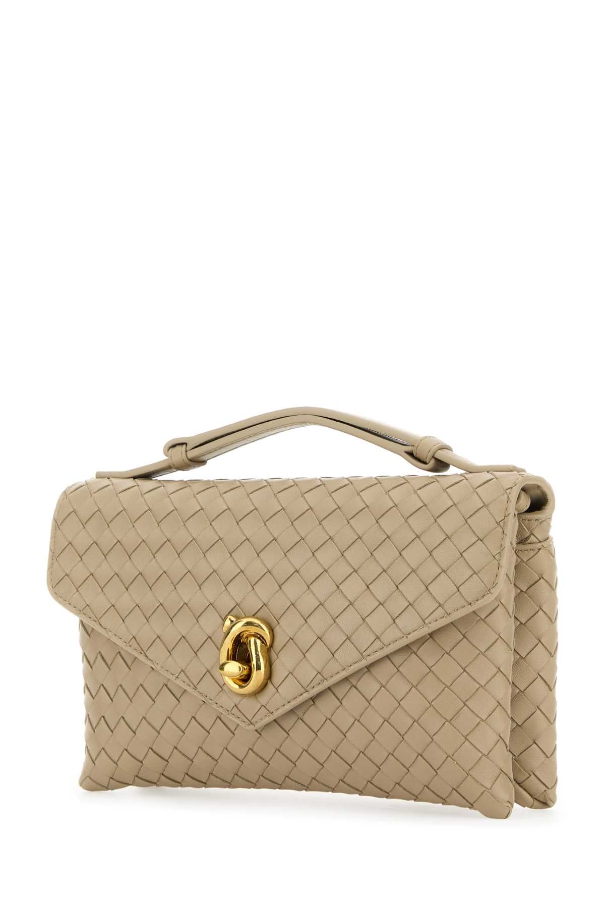 Bottega Veneta Women Beige Leather Knot Lock Handbag BOTTEGA VENETA