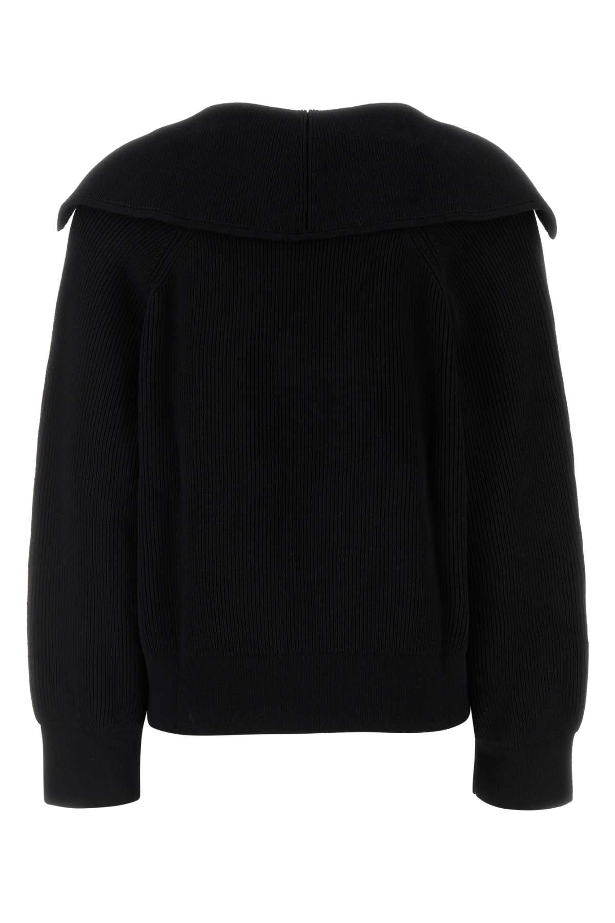 Bottega Veneta Women Black Stretch Cotton Blend Polo Shirt BOTTEGA VENETA