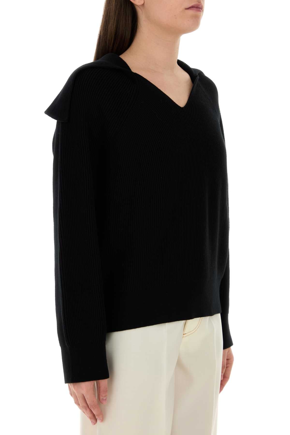 Bottega Veneta Women Black Stretch Cotton Blend Polo Shirt BOTTEGA VENETA