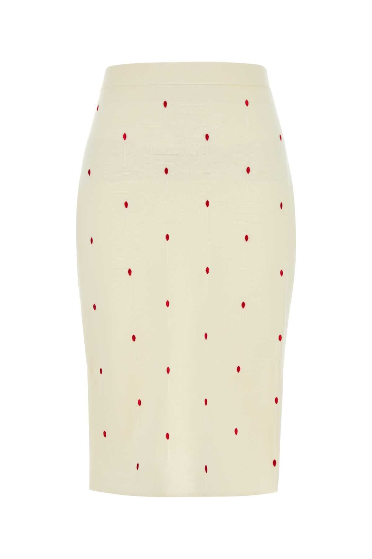 Bottega Veneta Women Embroidered Cotton Blend Skirt BOTTEGA VENETA