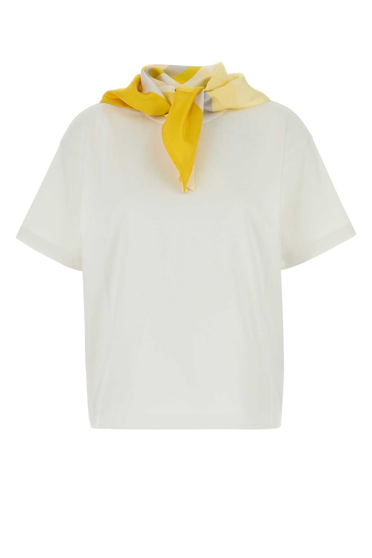 Bottega Veneta Women White Cotton T-Shirt BOTTEGA VENETA