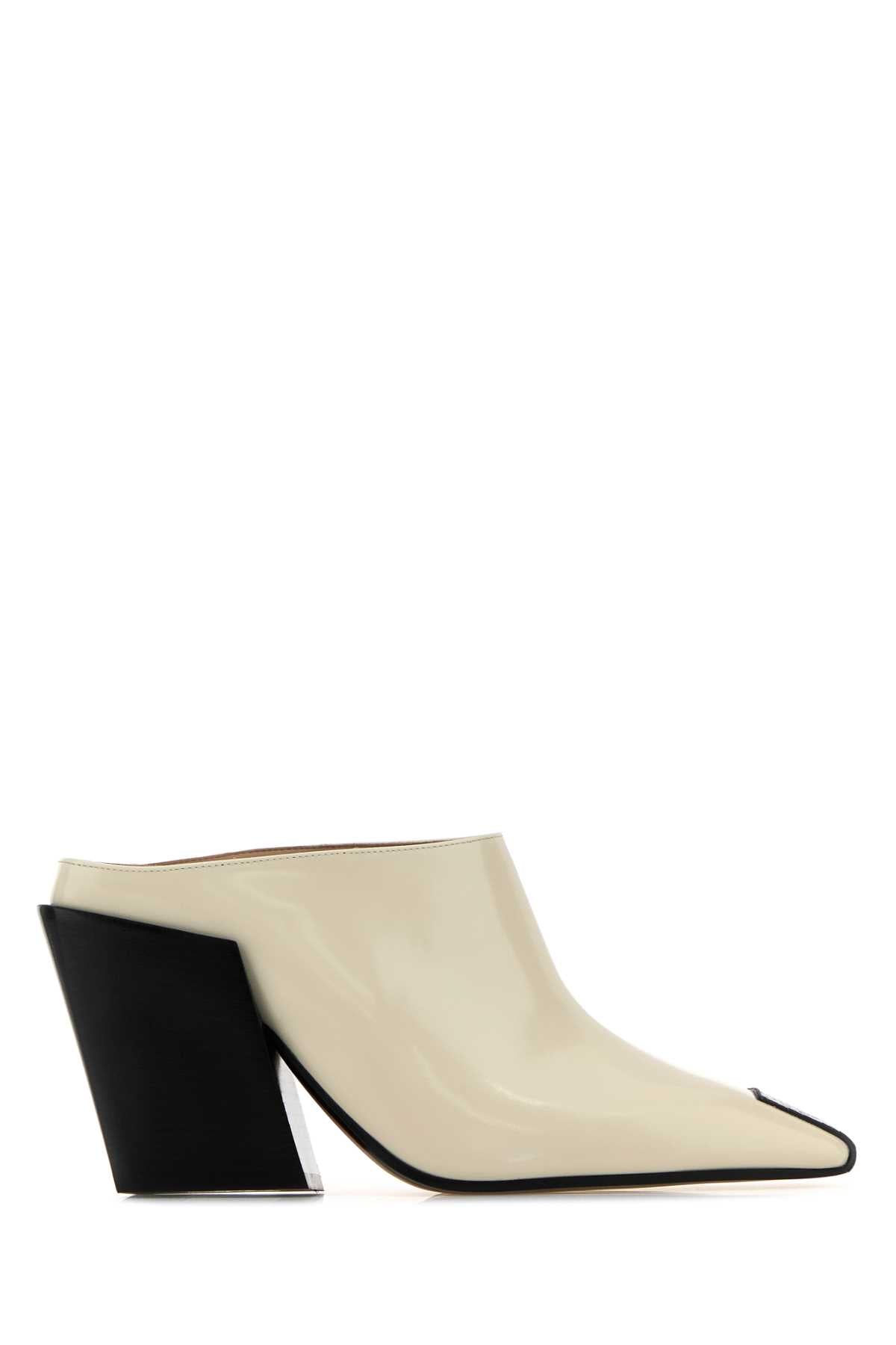 Bottega Veneta Women Ivory Leather Ventura Mules BOTTEGA VENETA
