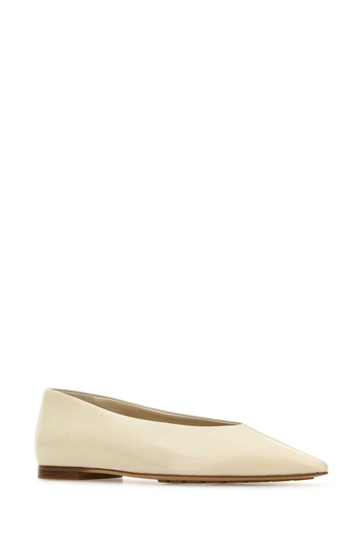 Bottega Veneta Women Ivory Leather Sofia Ballerinas BOTTEGA VENETA