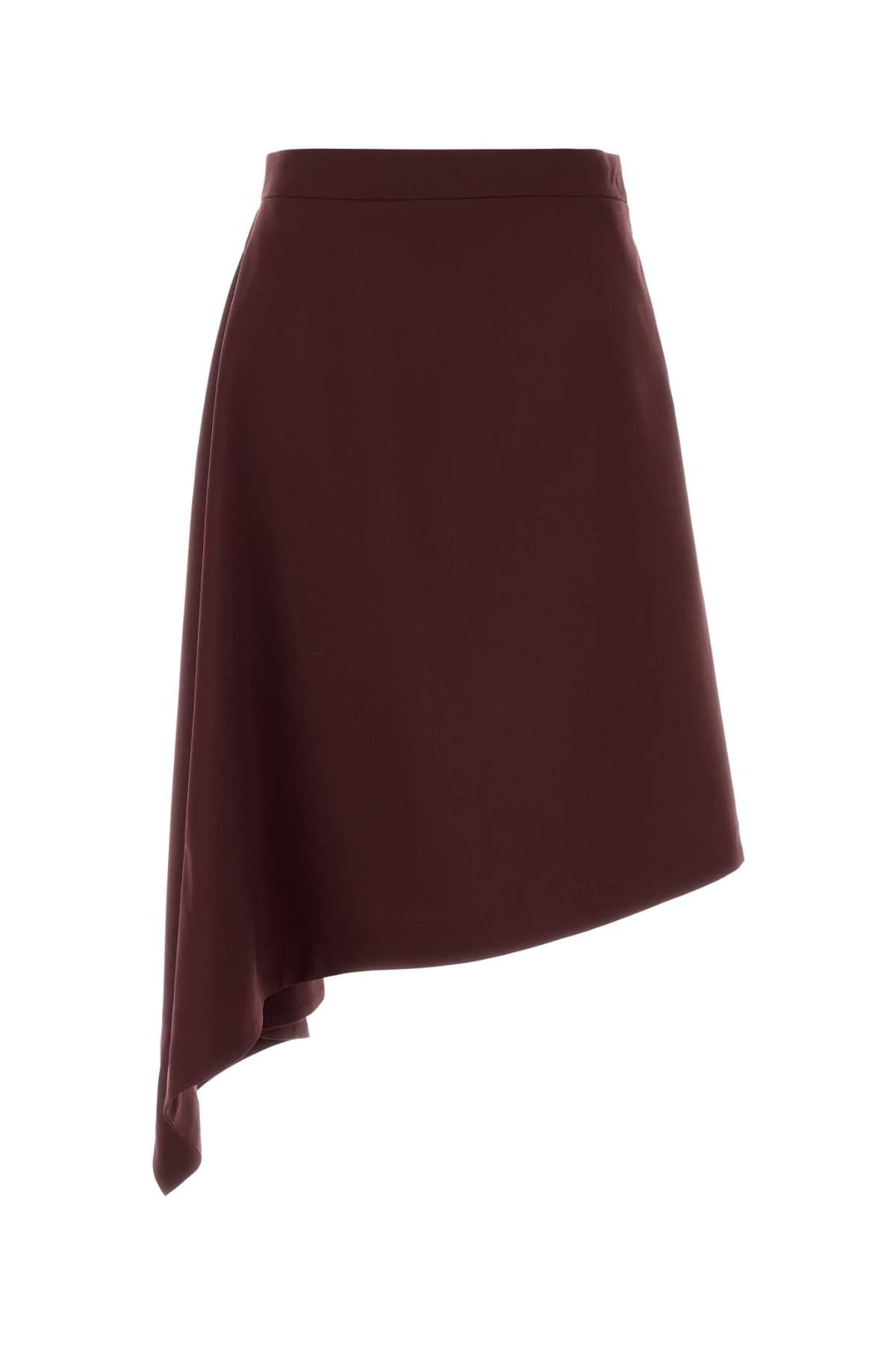 Bottega Veneta Women Grape Wool Skirt BOTTEGA VENETA
