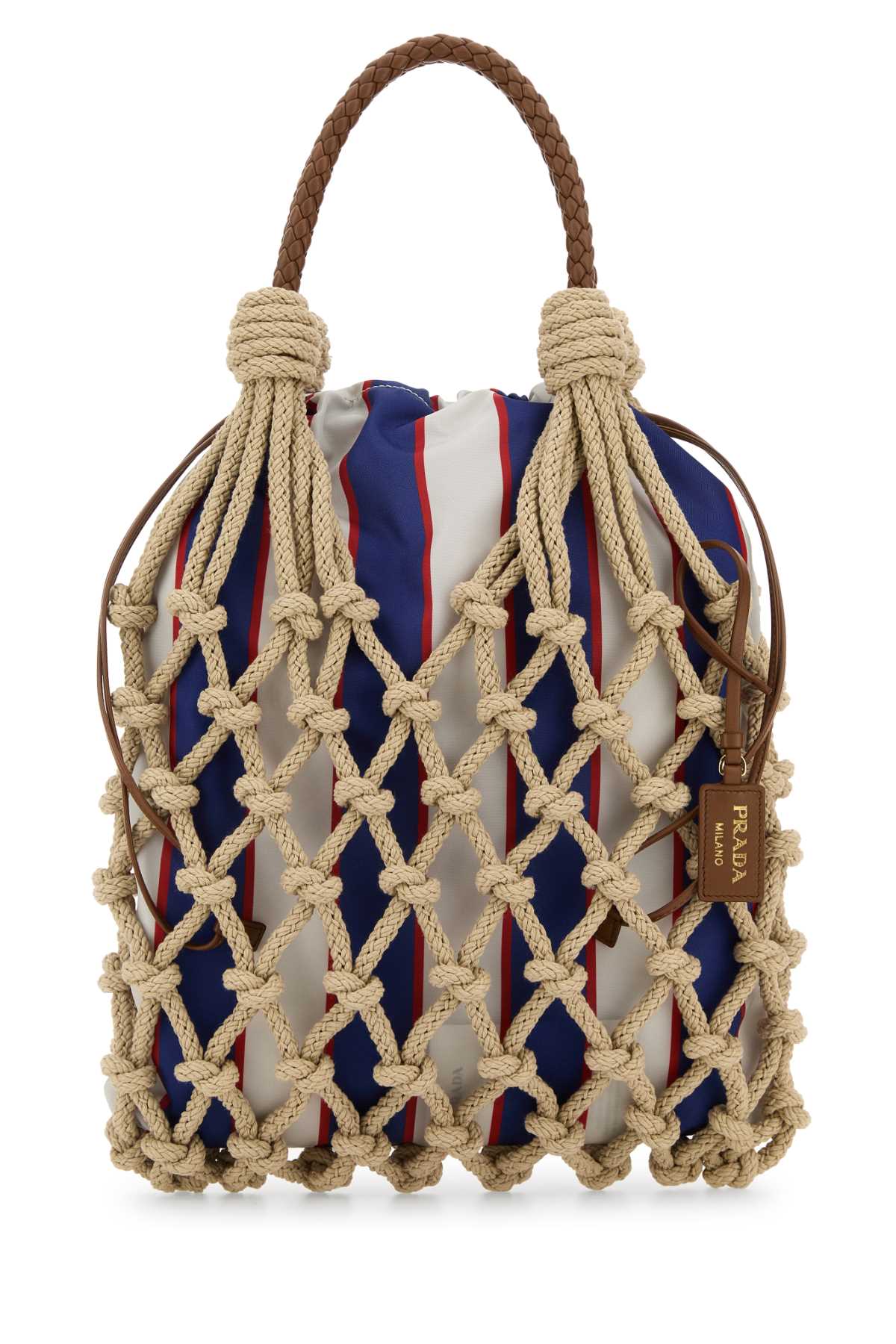 Prada Women Beige Mesh Handbag PRADA