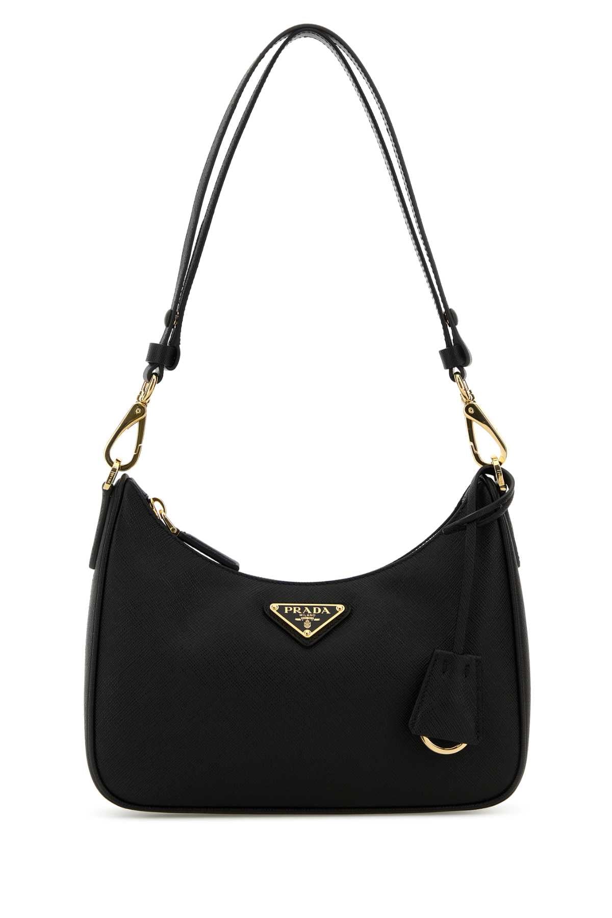 Prada Women Black Leather Mini Prada Re-Edition Shoulder Bag PRADA