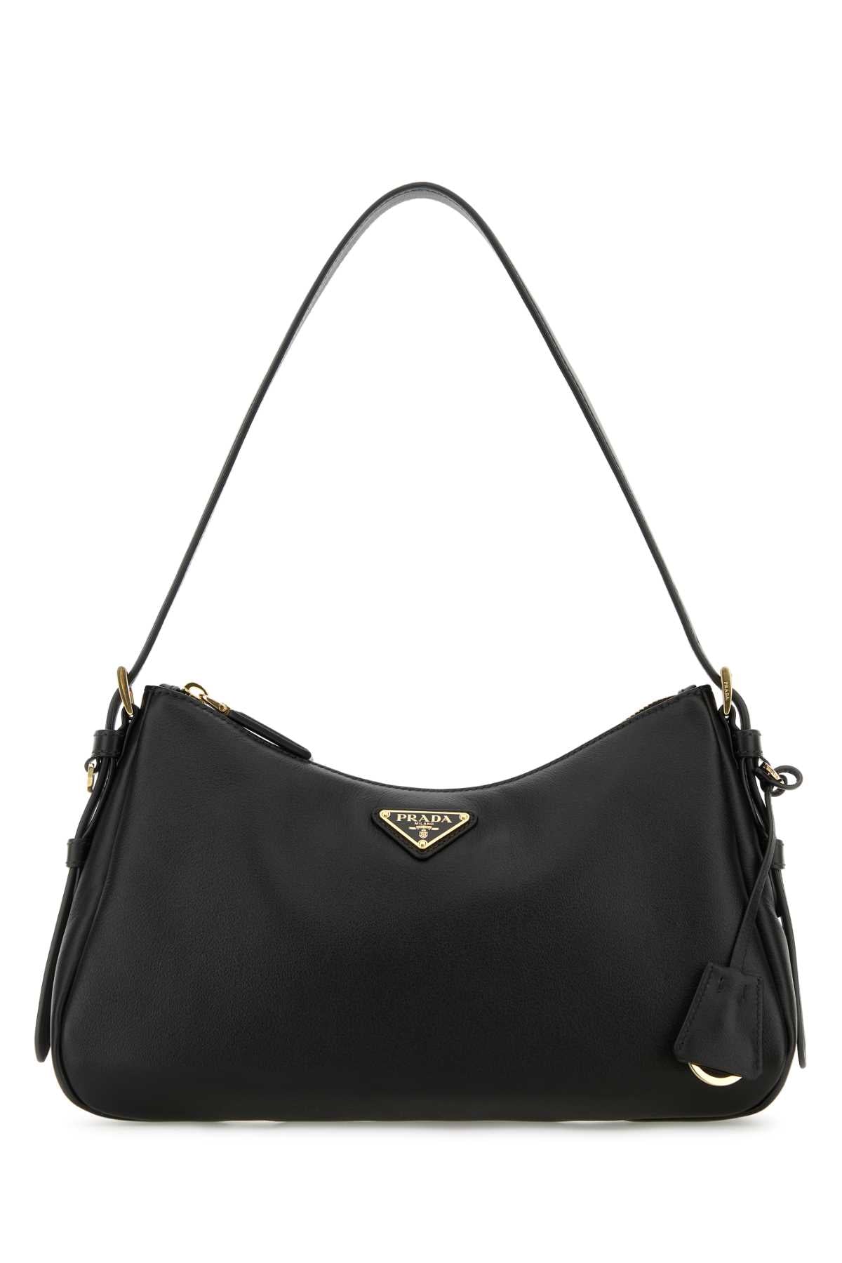 Prada Women Black Leather Medium Aimee Shoulder Bag PRADA