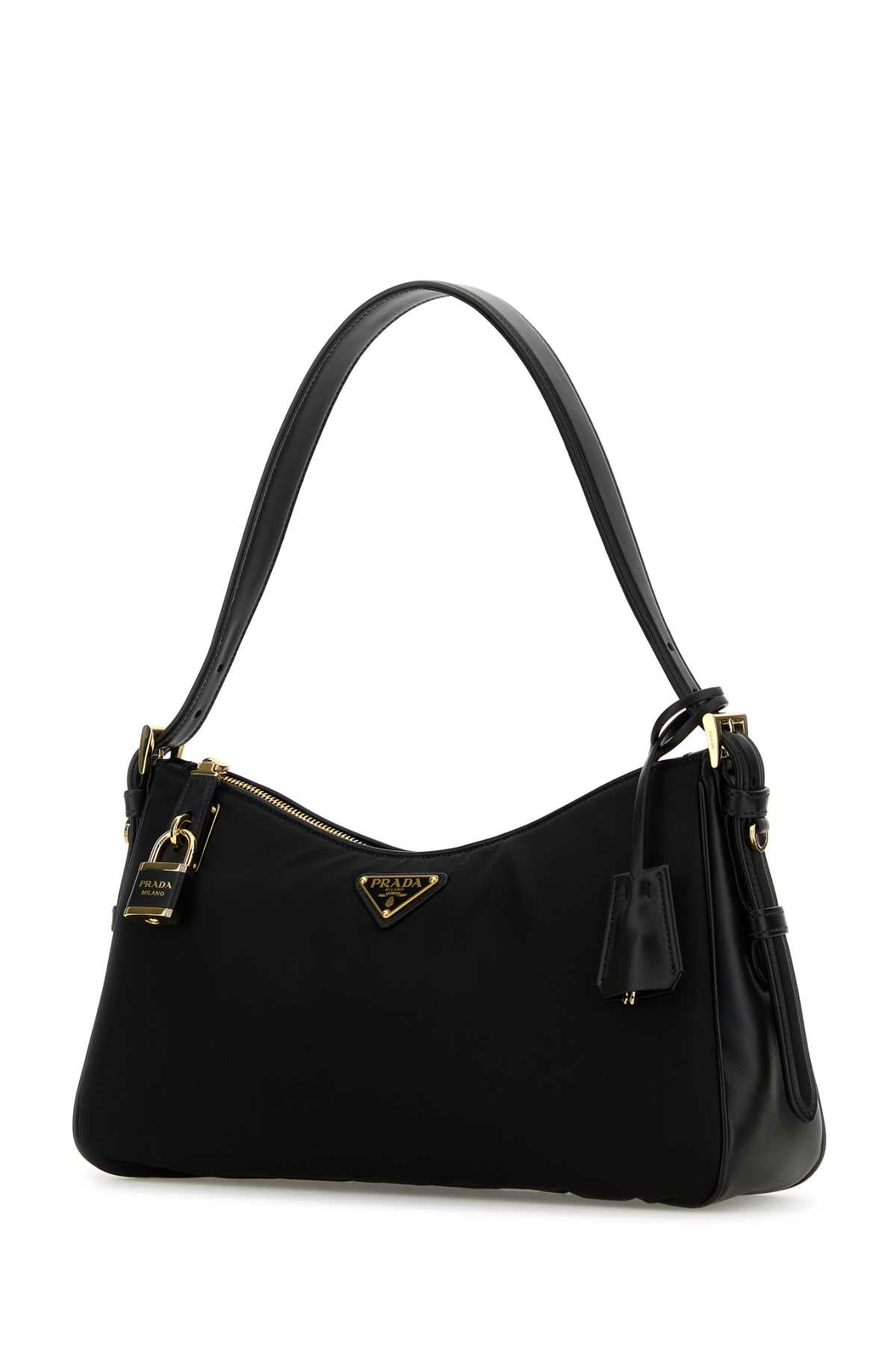 Prada Women Black Nylon Large Aimee Shoulder Bag PRADA