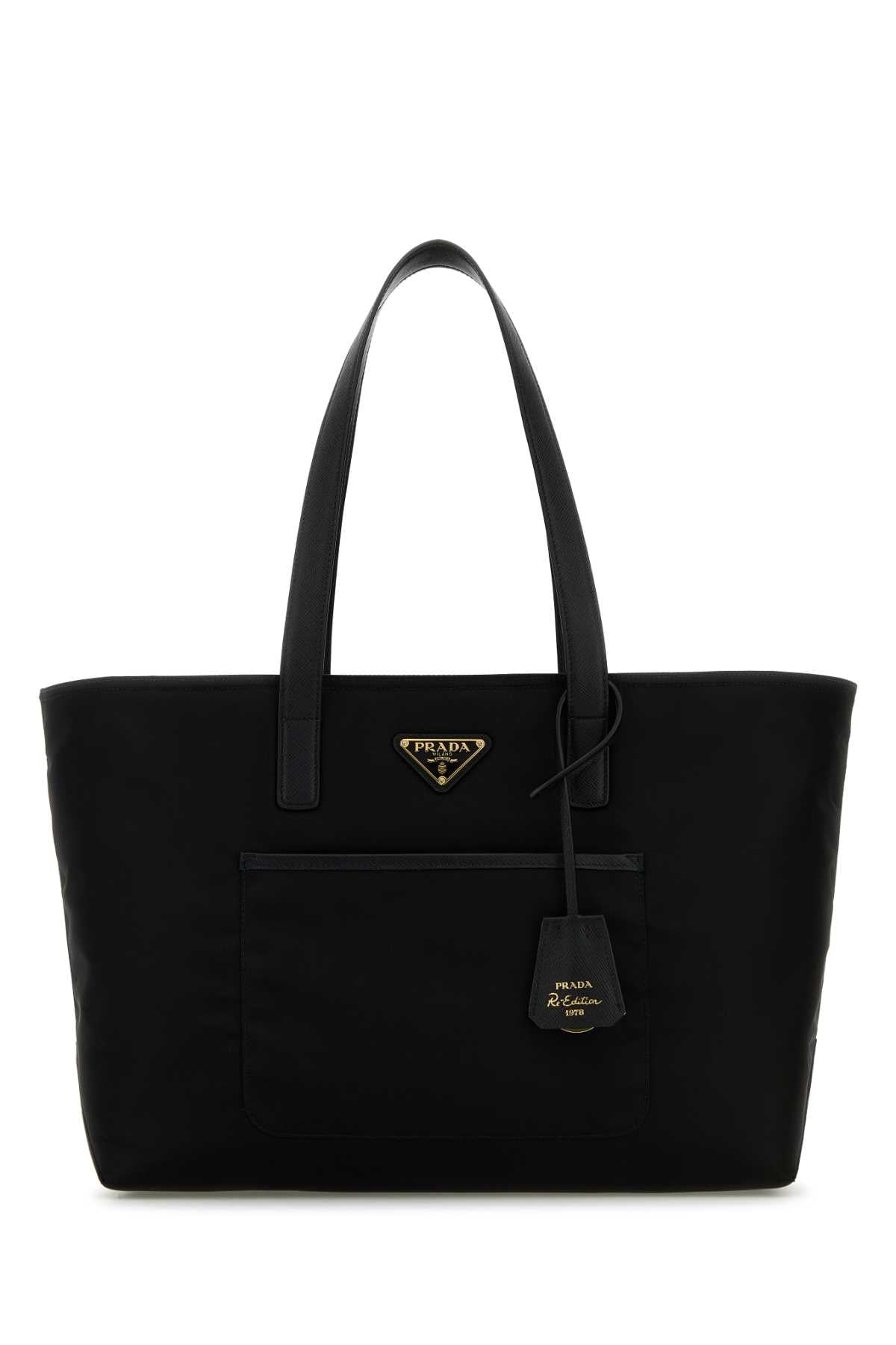 Prada Women Black Re-Nylon Shopping Bag PRADA