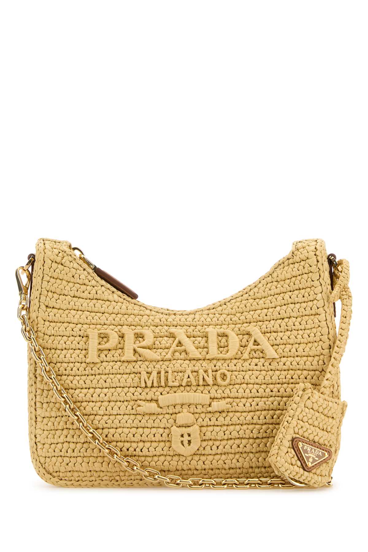 Prada Women Raffia Shoulder Prada Re-Edition 2005 Bag PRADA