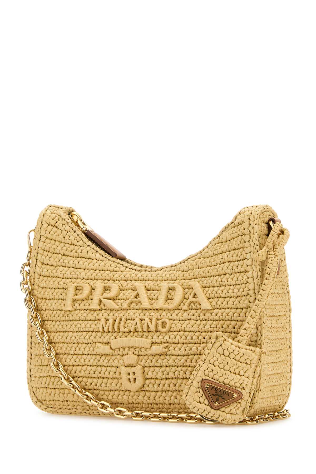Prada Women Raffia Shoulder Prada Re-Edition 2005 Bag PRADA