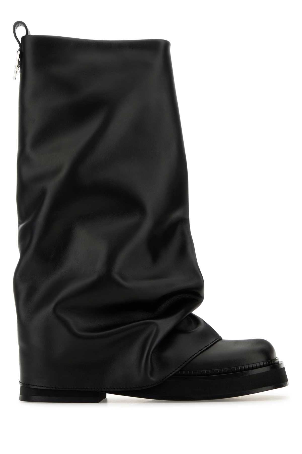 The Attico Women Black Leather Robin Boots THE ATTICO