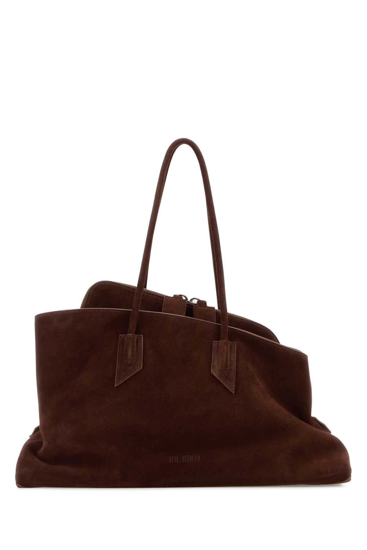 The Attico Women Brown Suede La Passeggiata Shopping Bag THE ATTICO
