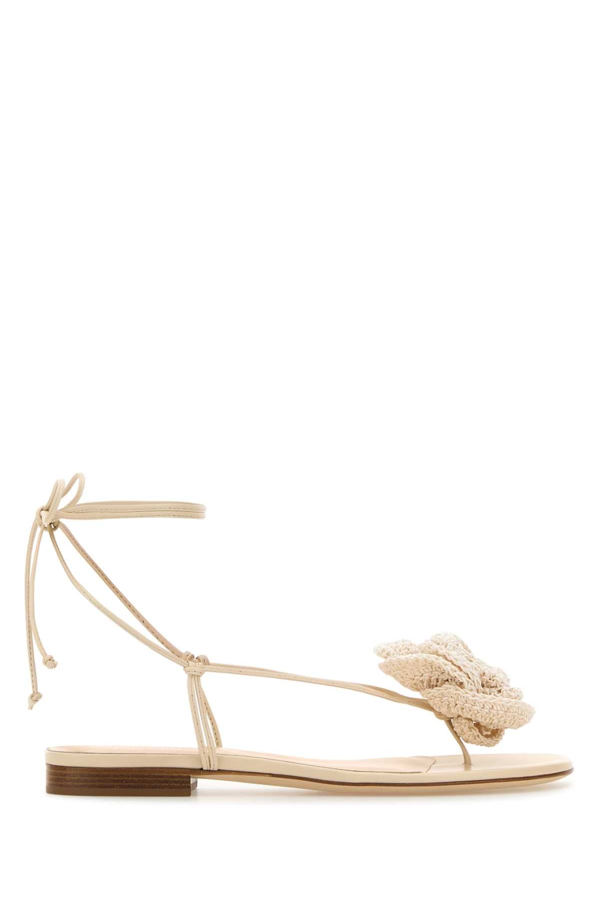 Magda Butrym Women Ivory Leather Sandals MAGDA BUTRYM