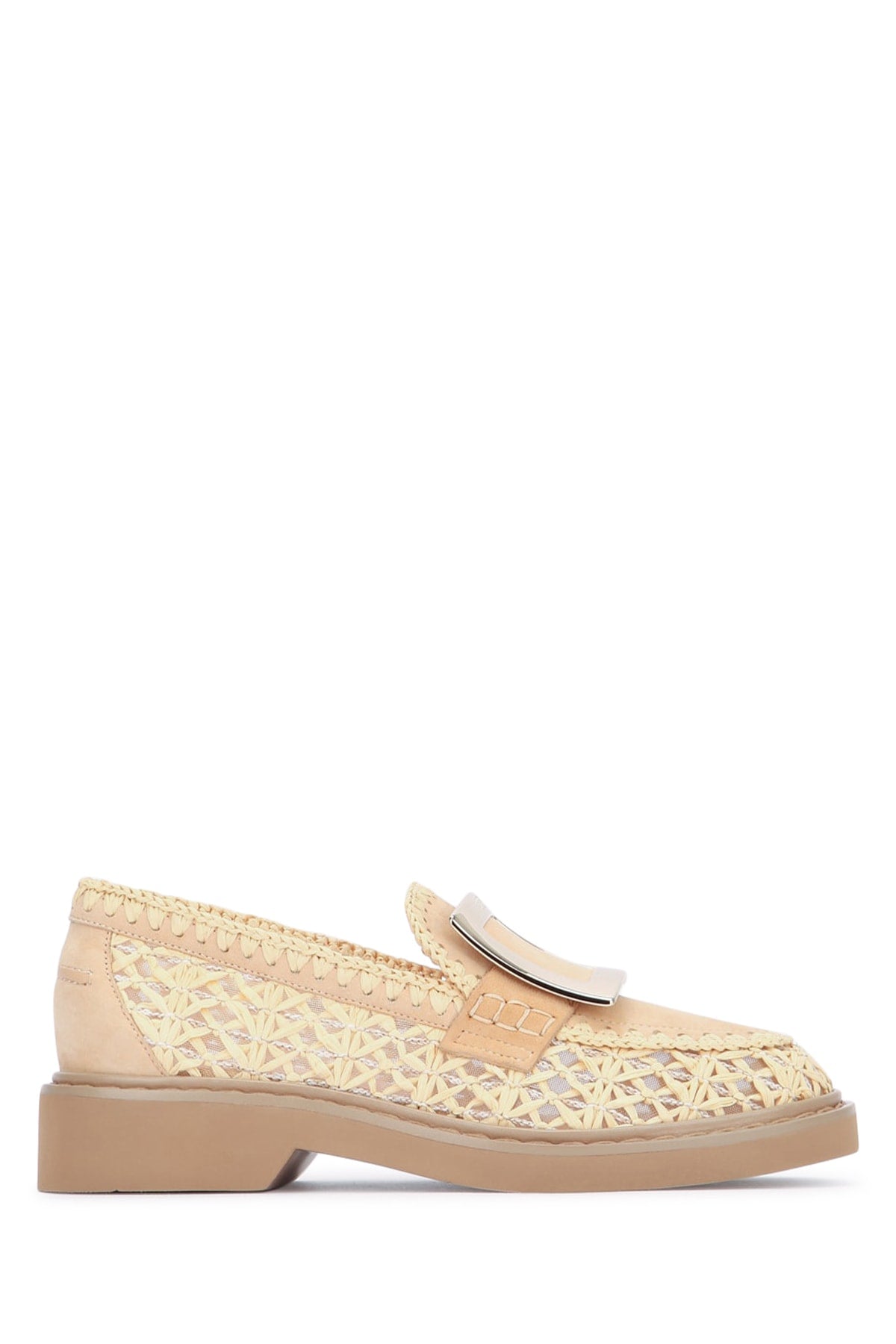 Roger Vivier Women Viv Rangers Raffia Braided Loafe 25 ROGER VIVIER