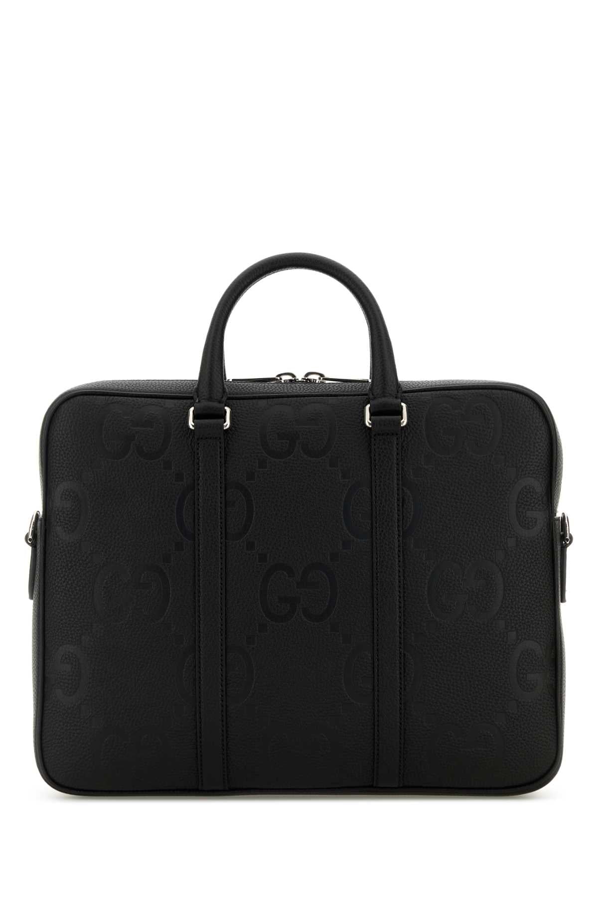 Gucci Men Black Leather Briefcase GUCCI