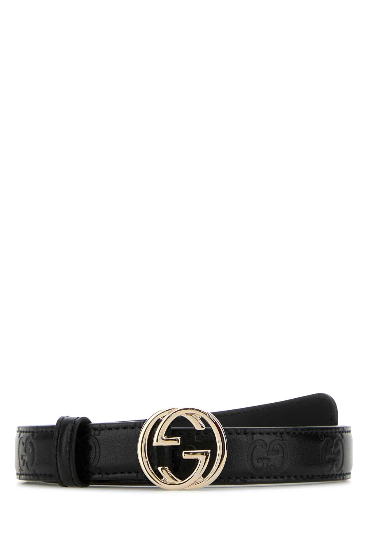 Gucci Women Black Leather Belt GUCCI