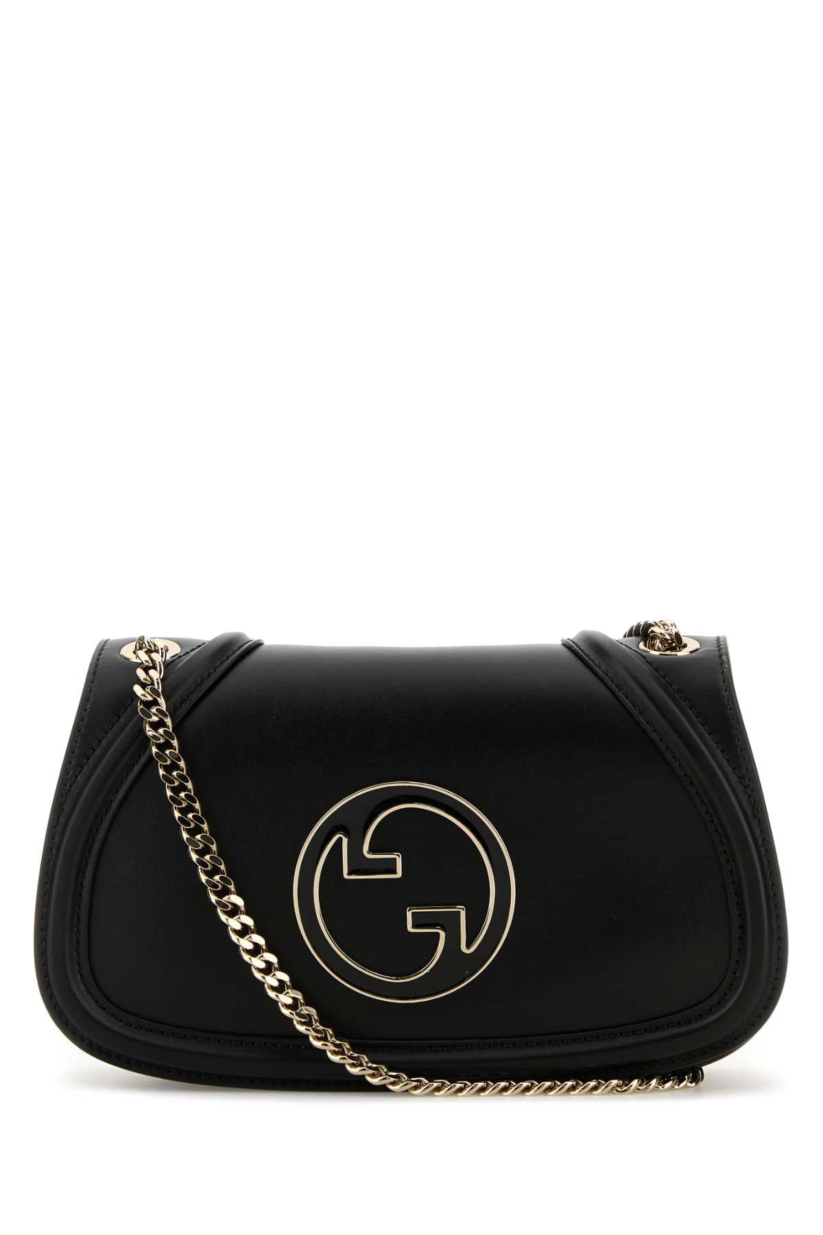 Gucci Women Black Leather Gucci Blondie Shoulder Bag GUCCI