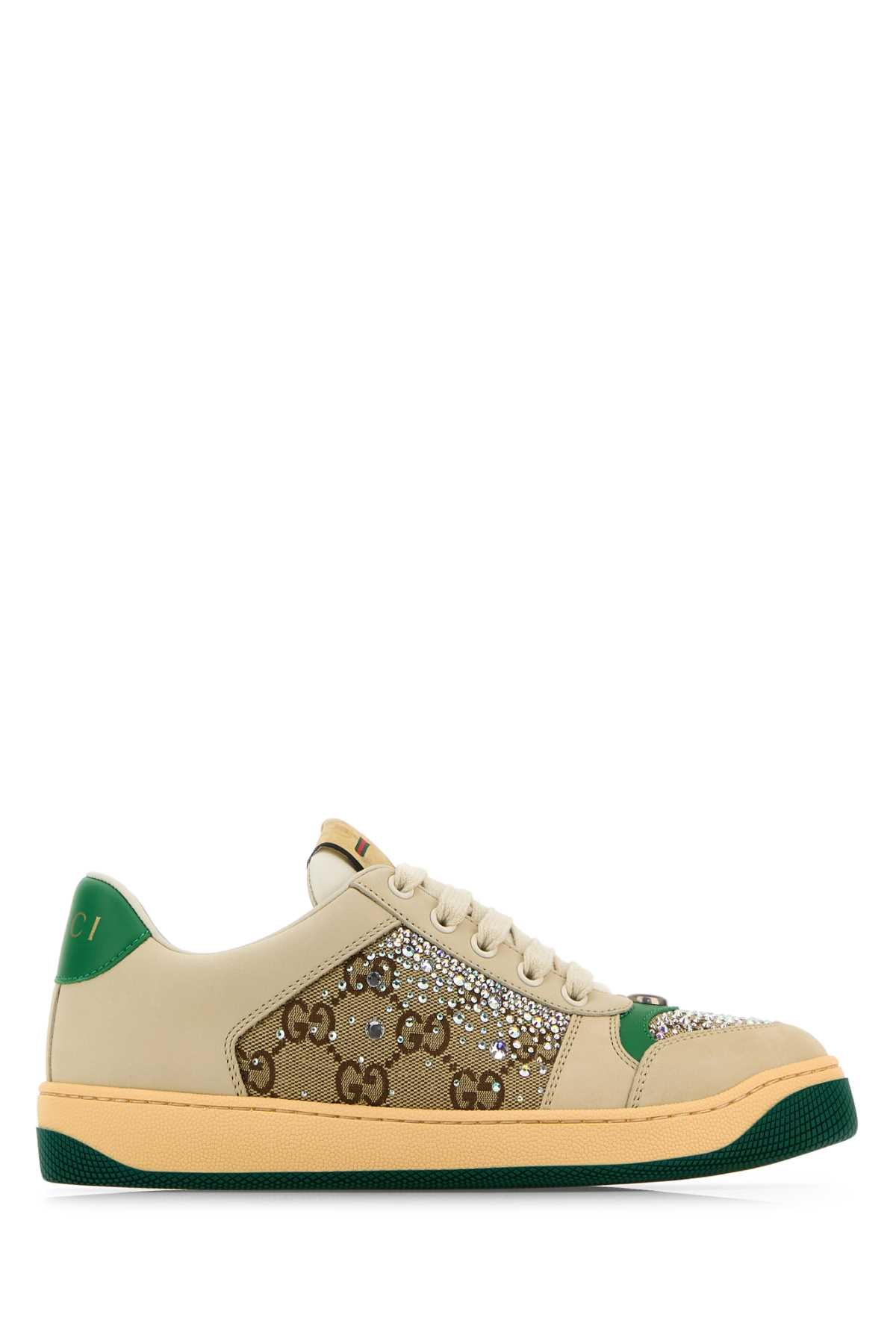 Gucci Women Multicolor Leather Screener Sneakers GUCCI