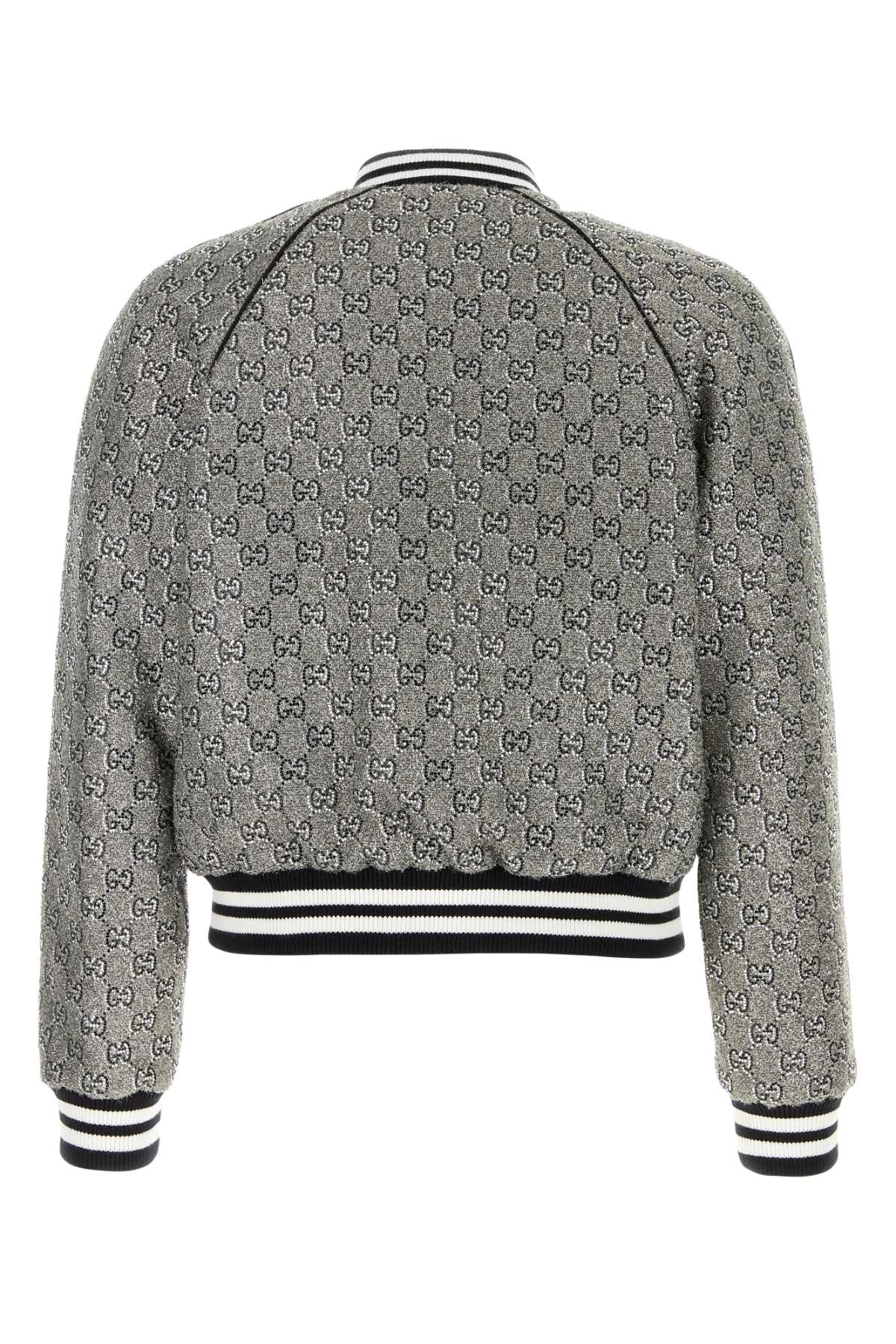 Gucci Men Embellished Tweed Bomber Jacket GUCCI