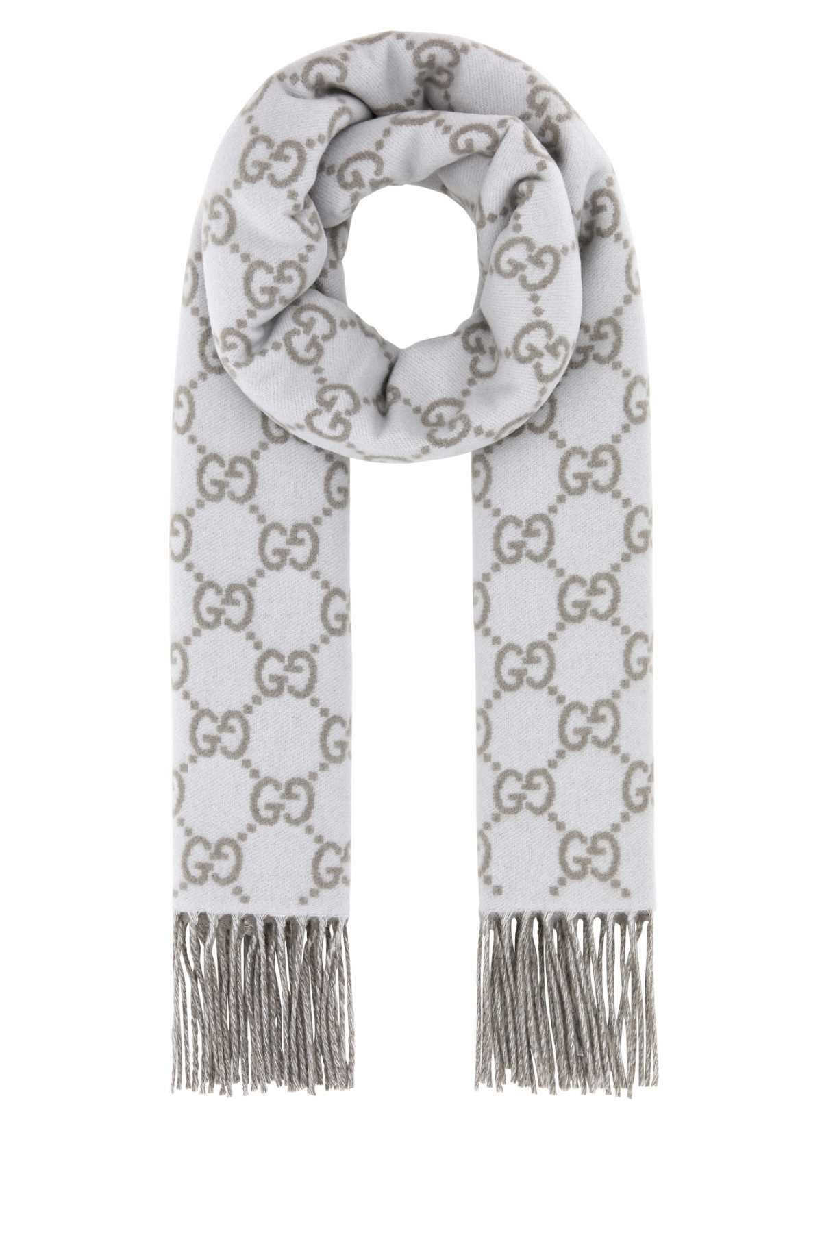 Gucci Women Embroidered Cashmere Reversible Scarf