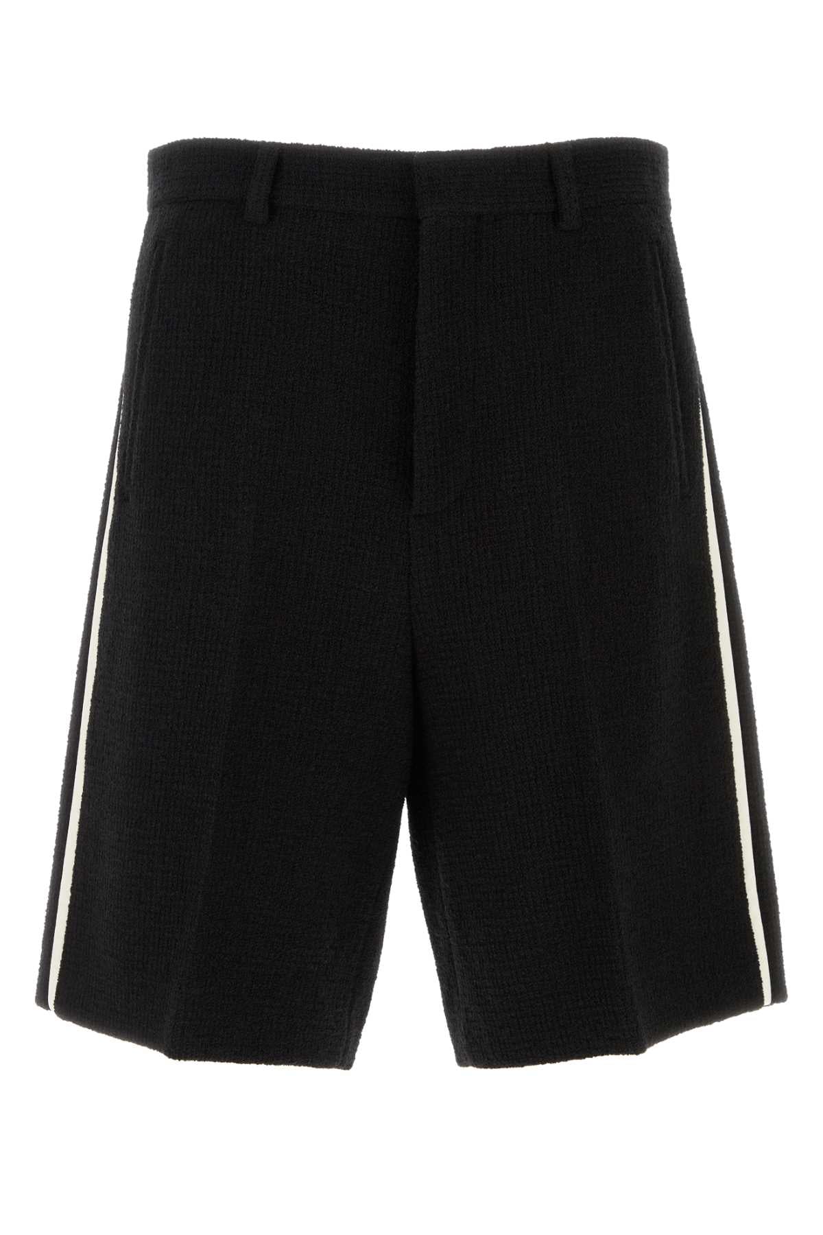Gucci Men Black Boucle Bermuda Shorts GUCCI
