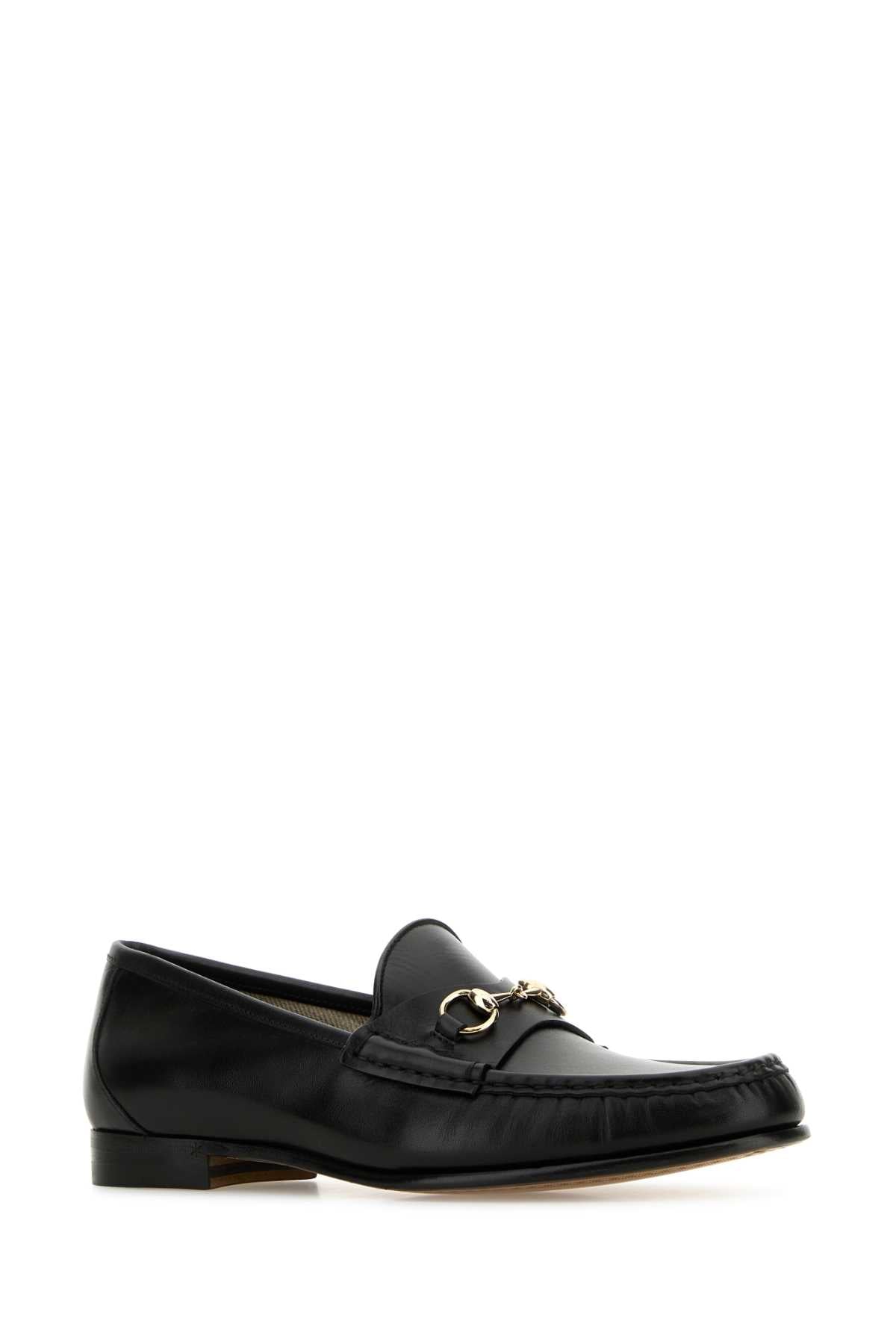 Gucci Women Black Leather Loafers GUCCI