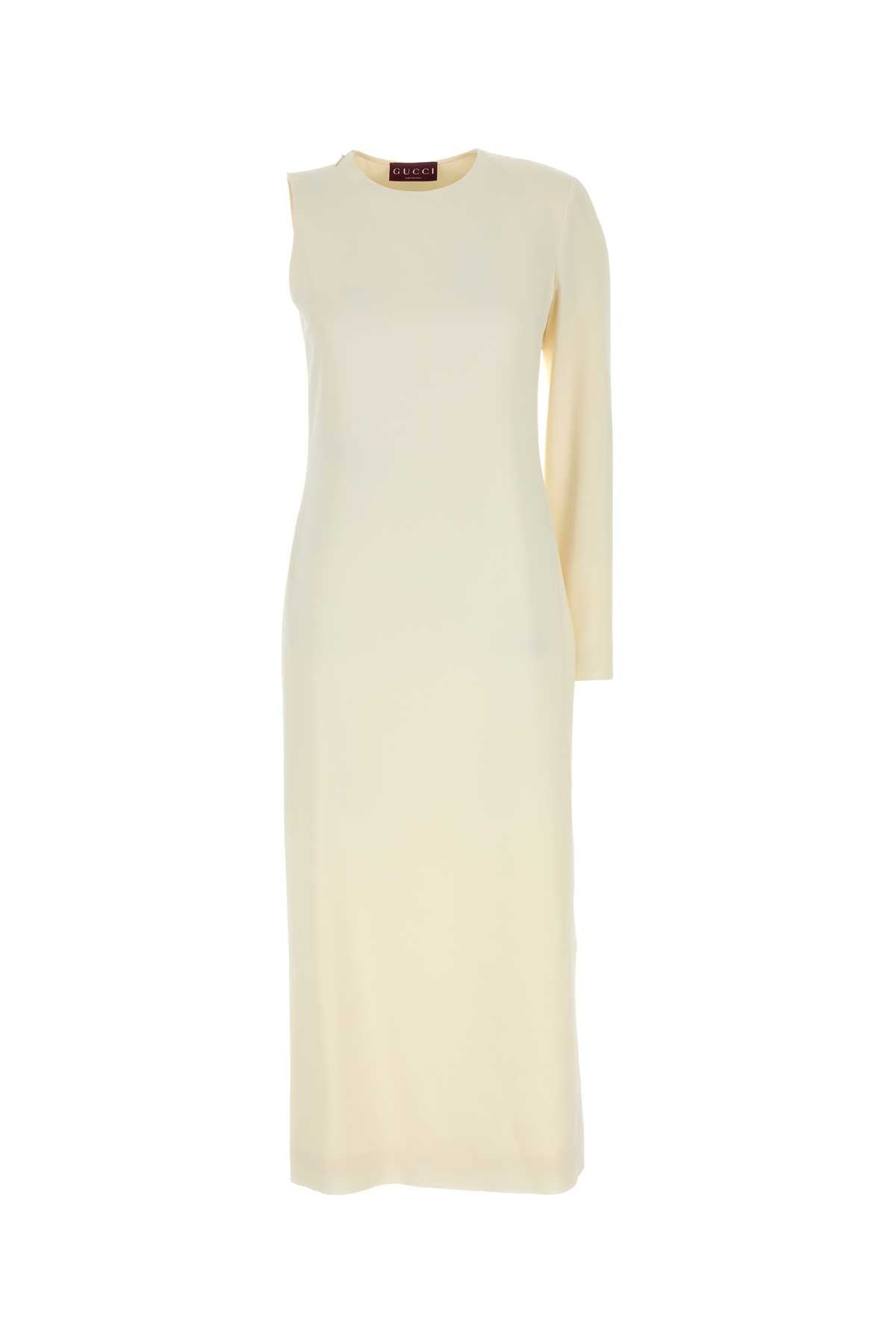 Gucci Women Ivory Sable One-Shoulder Dress GUCCI