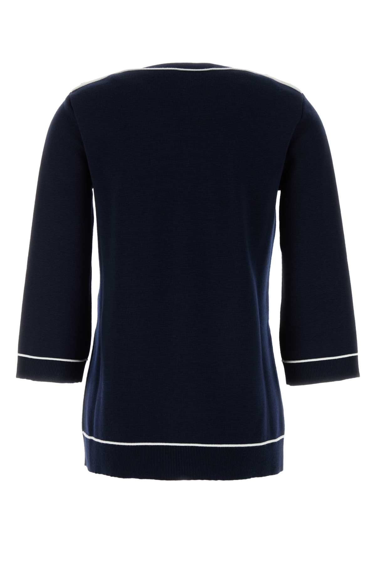 Gucci Women Navy Blue Wool Oversize Sweater GUCCI