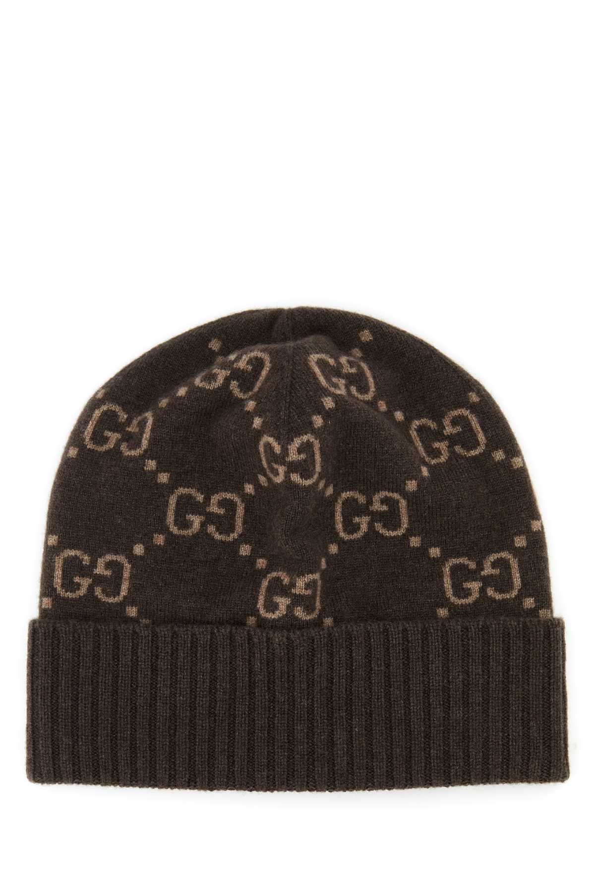 Gucci Unisex Embroidered Cashmere Beanie Hat GUCCI