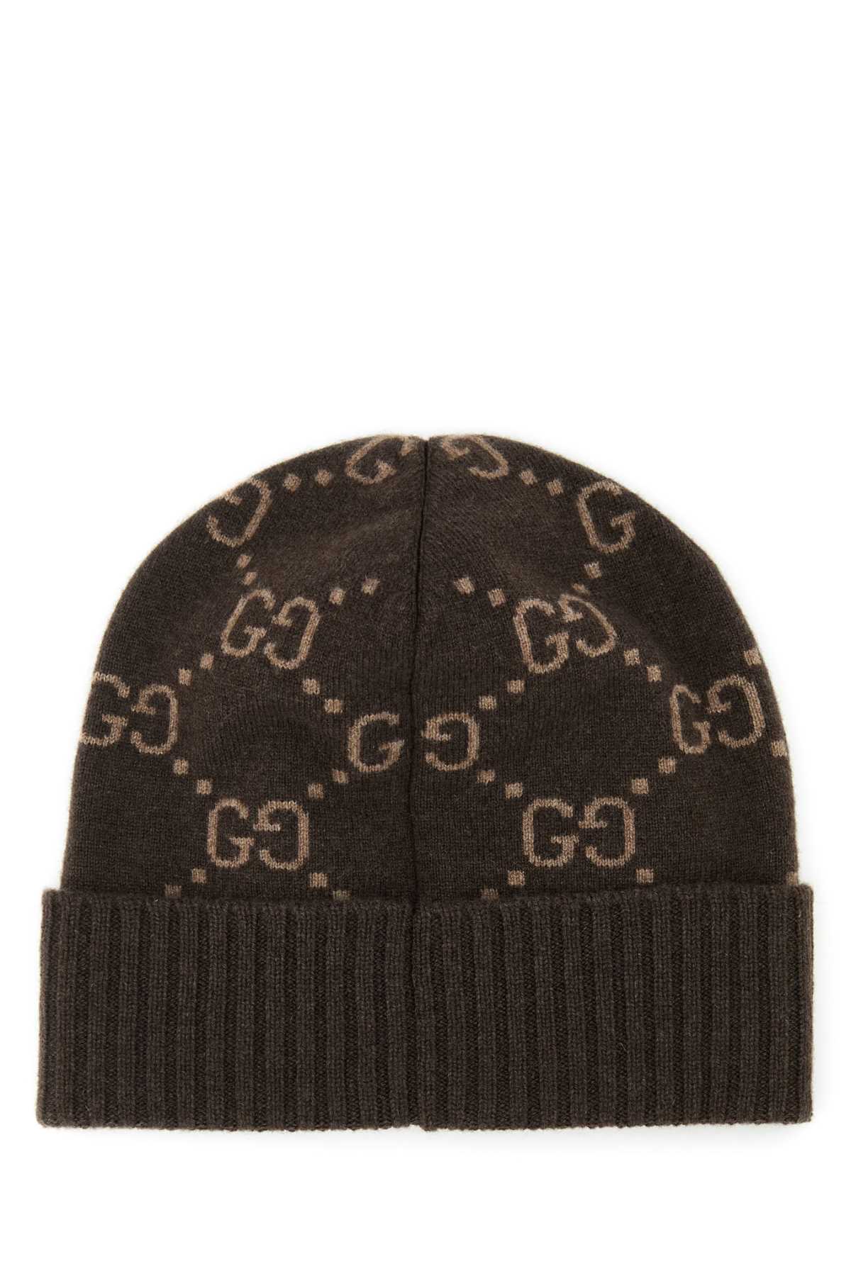 Gucci Unisex Embroidered Cashmere Beanie Hat GUCCI