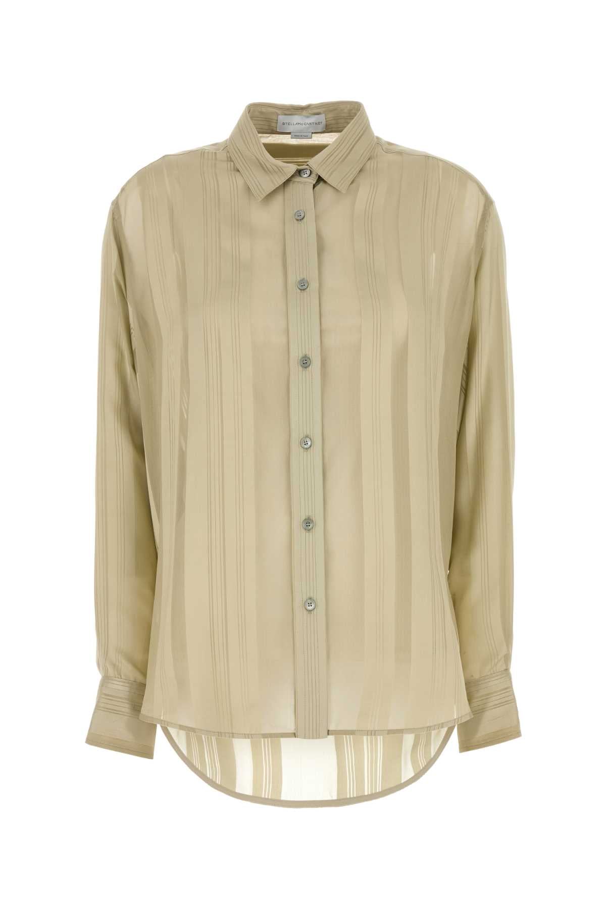 Stella Mccartney Women Khaki Silk Shirt STELLA MCCARTNEY