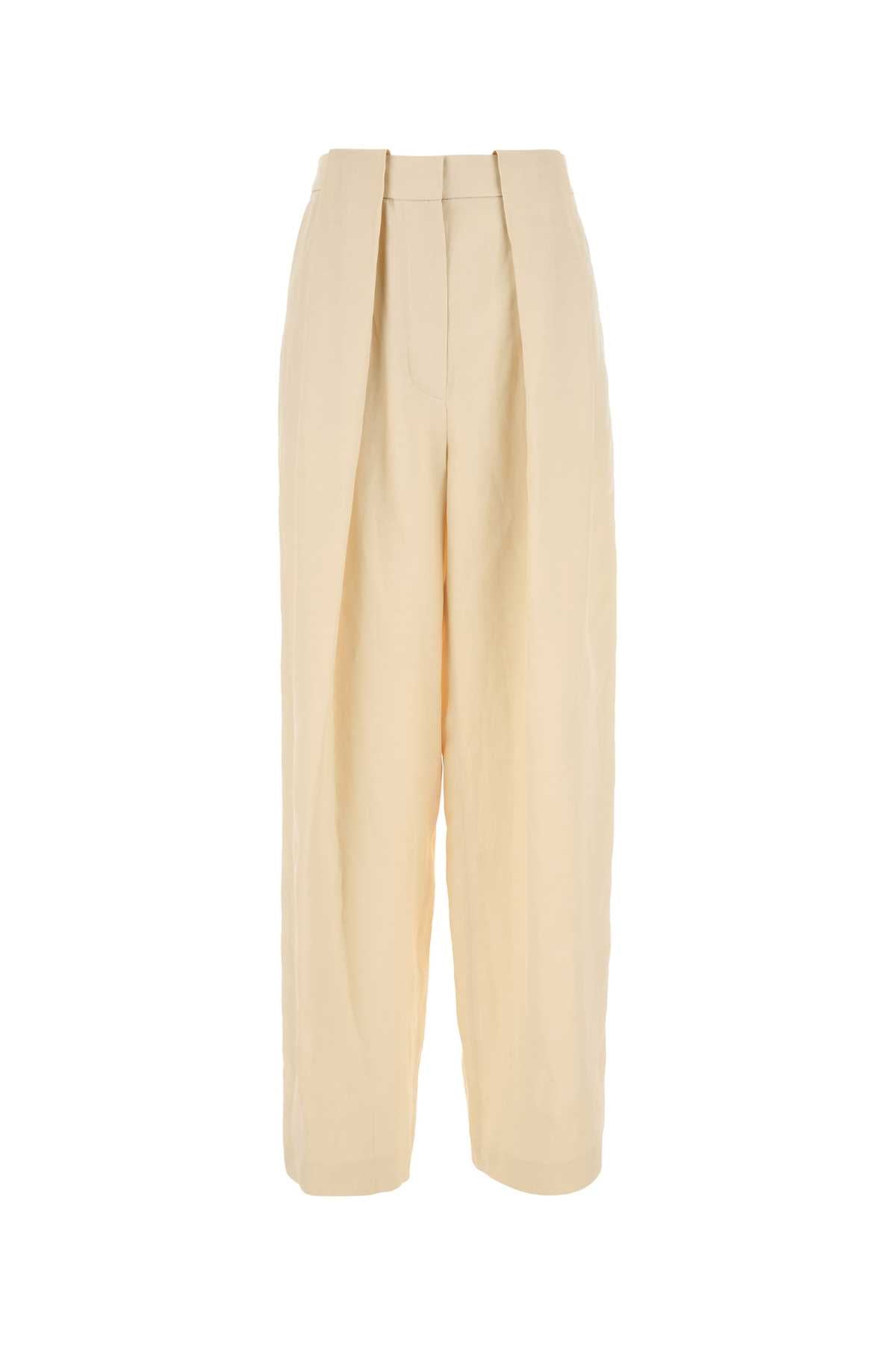 Stella Mccartney Women Cream Viscose Blend Wide-Leg Pant STELLA MCCARTNEY