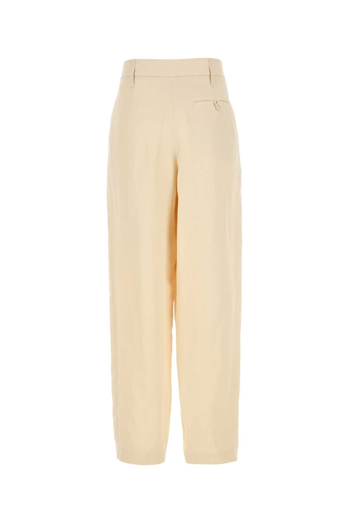 Stella Mccartney Women Cream Viscose Blend Wide-Leg Pant STELLA MCCARTNEY