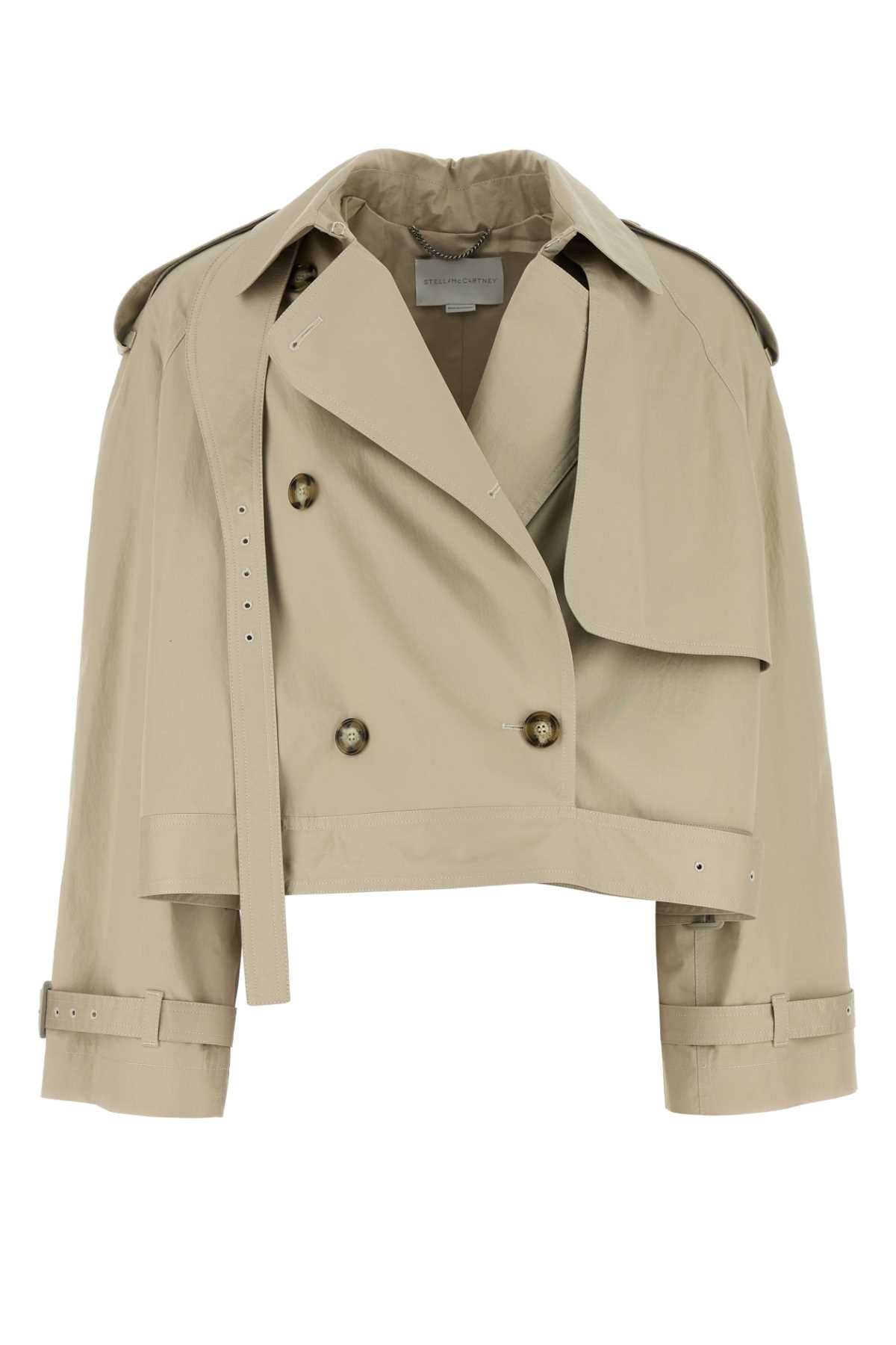 Stella Mccartney Women Sand Cotton Trench Coat STELLA MCCARTNEY