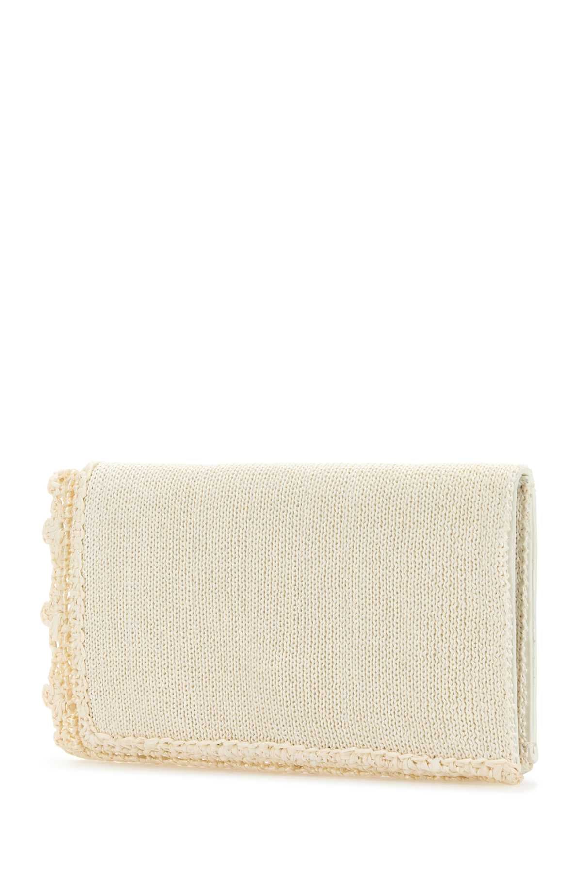 Jw Anderson Women Ivory Crochet Clutch J.W. ANDERSON