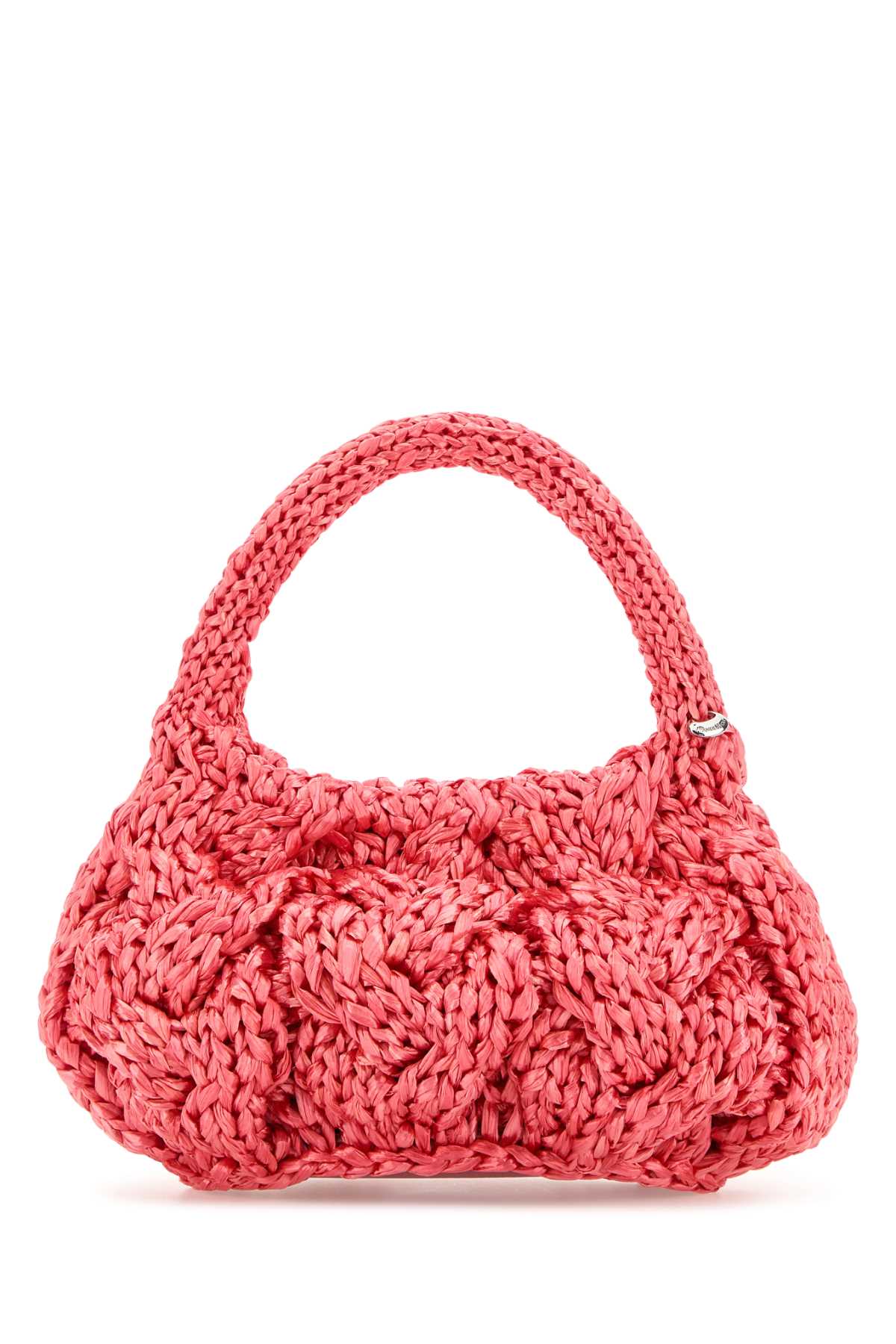 Jw Anderson Women Fuchsia Raffia Small Cable Handbag J.W. ANDERSON