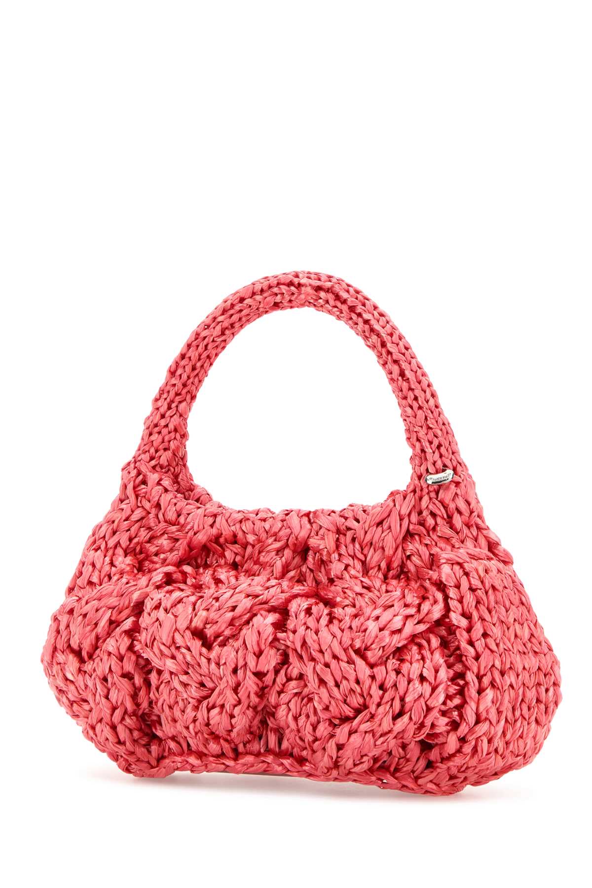 Jw Anderson Women Fuchsia Raffia Small Cable Handbag J.W. ANDERSON
