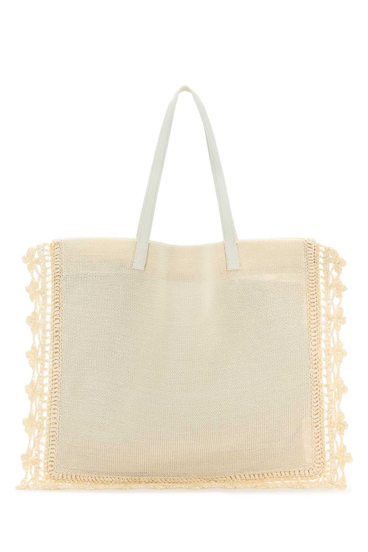 Jw Anderson Women Ivory Crochet Shopping Bag J.W. ANDERSON