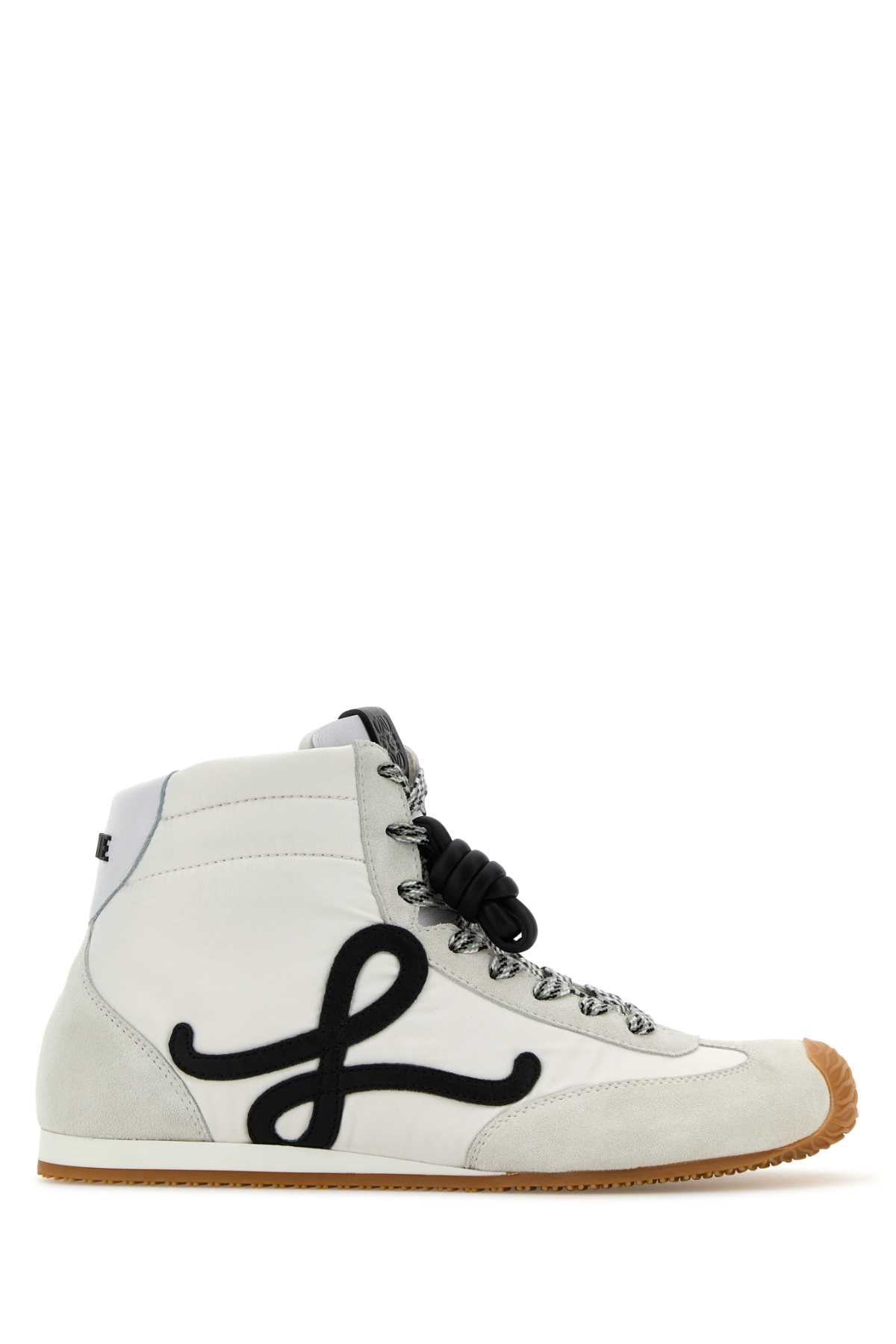 Loewe Women White Nylon And Suede Ballet Runner 2.0 Sneakers LOEWE
