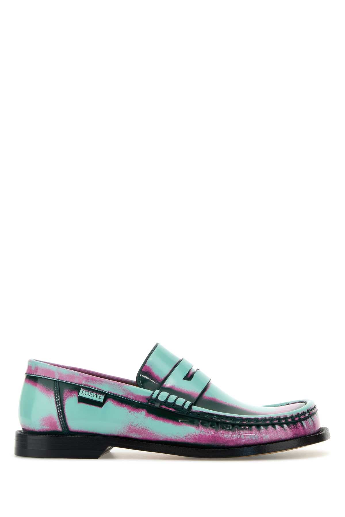 Loewe Women Multicolor Leather Campo Loafers LOEWE