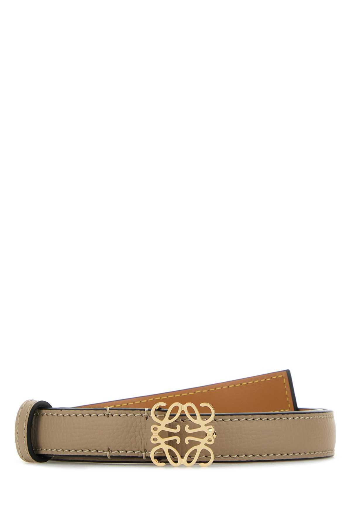 Loewe Women Cappuccino Leather Belt LOEWE